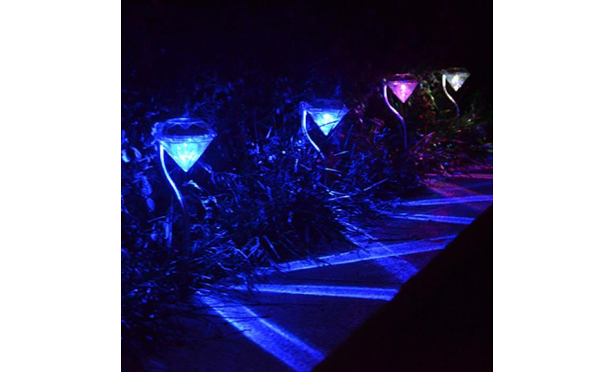 hotskynie®lumière extérieure de lampe de barrière de jardin de paysage de mur de chemin de l'énergie solaire led drus@zf566 pas cher