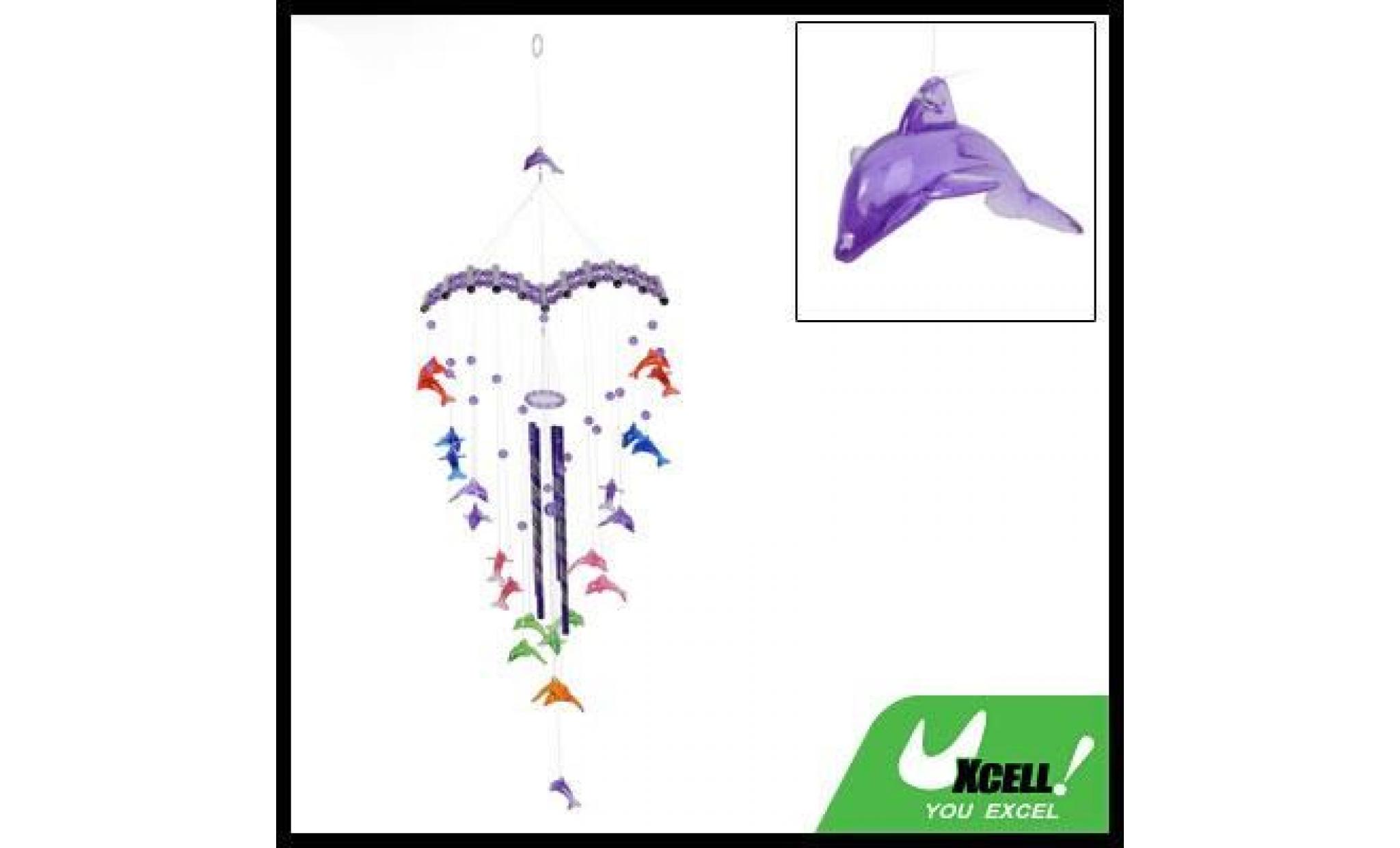 household bedroom faux crystal dolphin shape pendant wind chime birthday gift pas cher