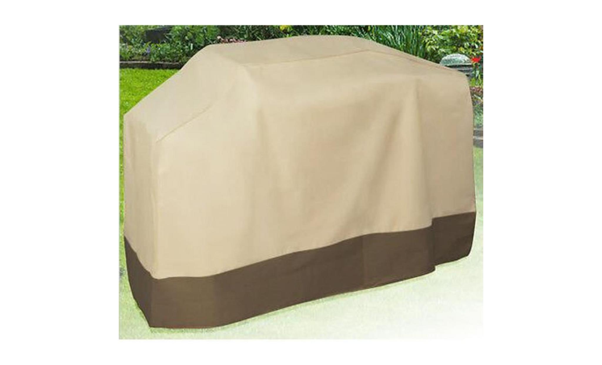 housse barbecue bâche barbecue protection barbecue anti poussière beige(145*61*117cm,680g)