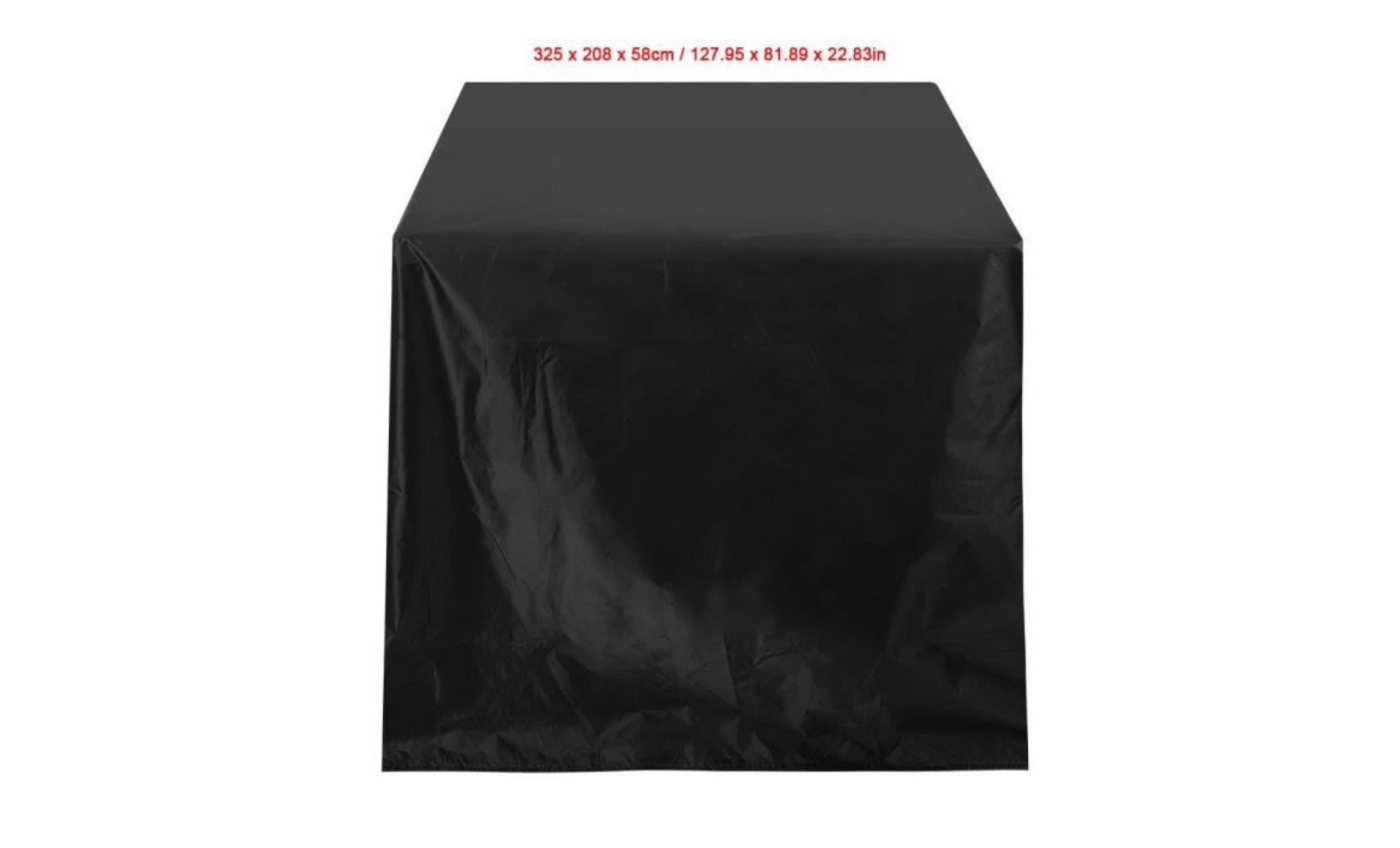 housse bbq protection pour table bâche couverture de meubles imperméable couverture en tissu oxford 210d(325 x 208 x 58cm) tam pas cher