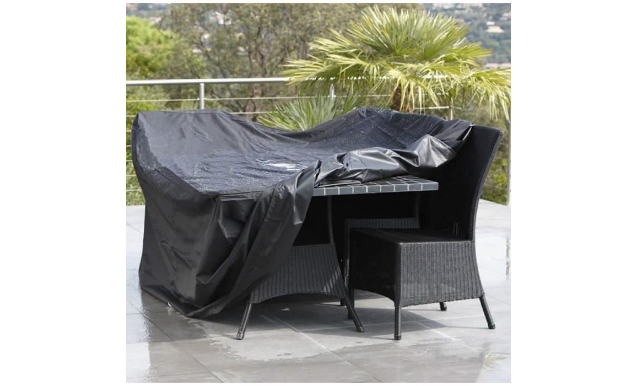 housse de protection bâche couverture jardin pour meuble chaises et couverture Étanche polyester cube 123 x 123 x 74cm pas cher