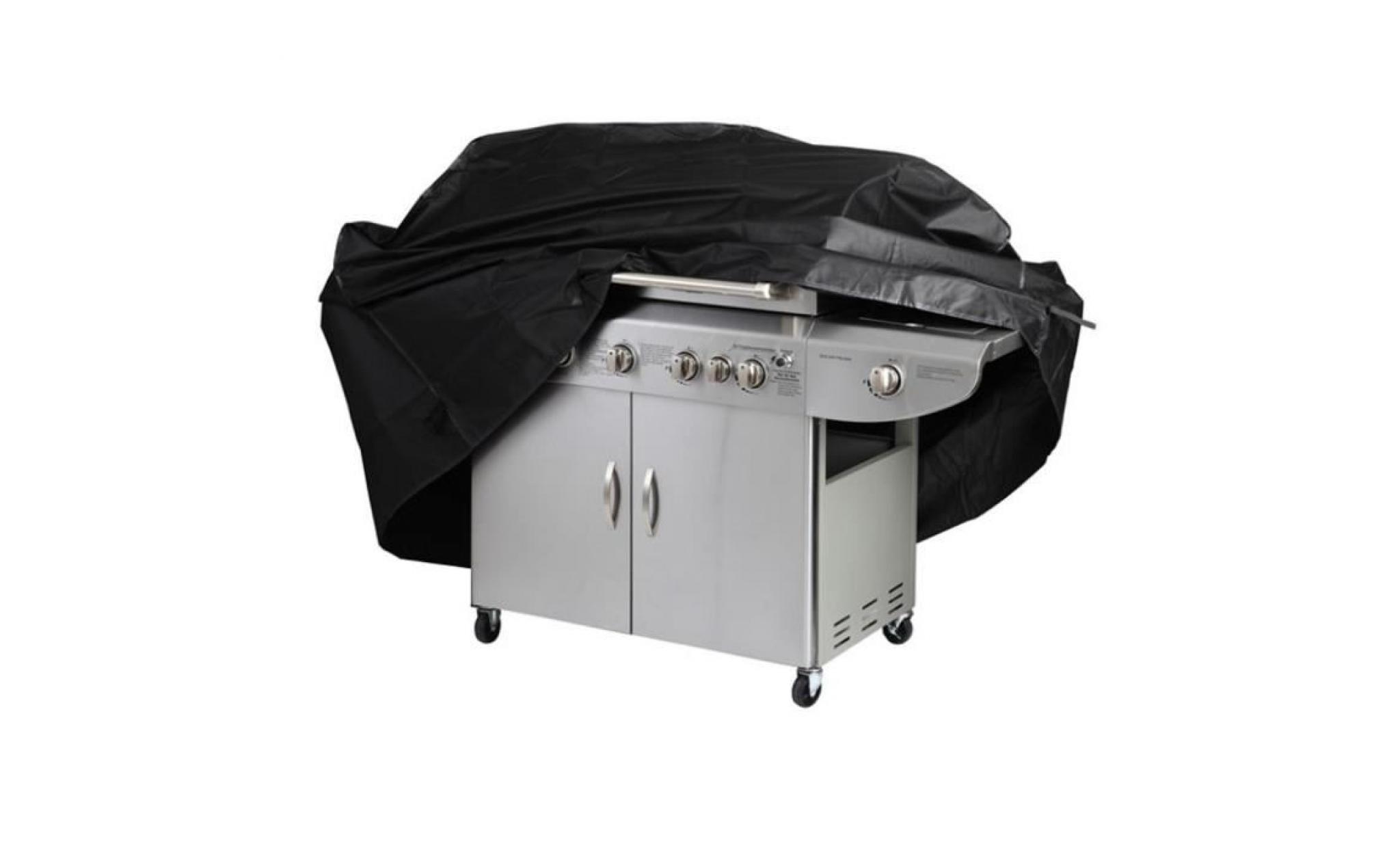 housse de protection barbecue bâche barbecue anti poussière anti humidité  (145*61*117cm,370g noir) pas cher
