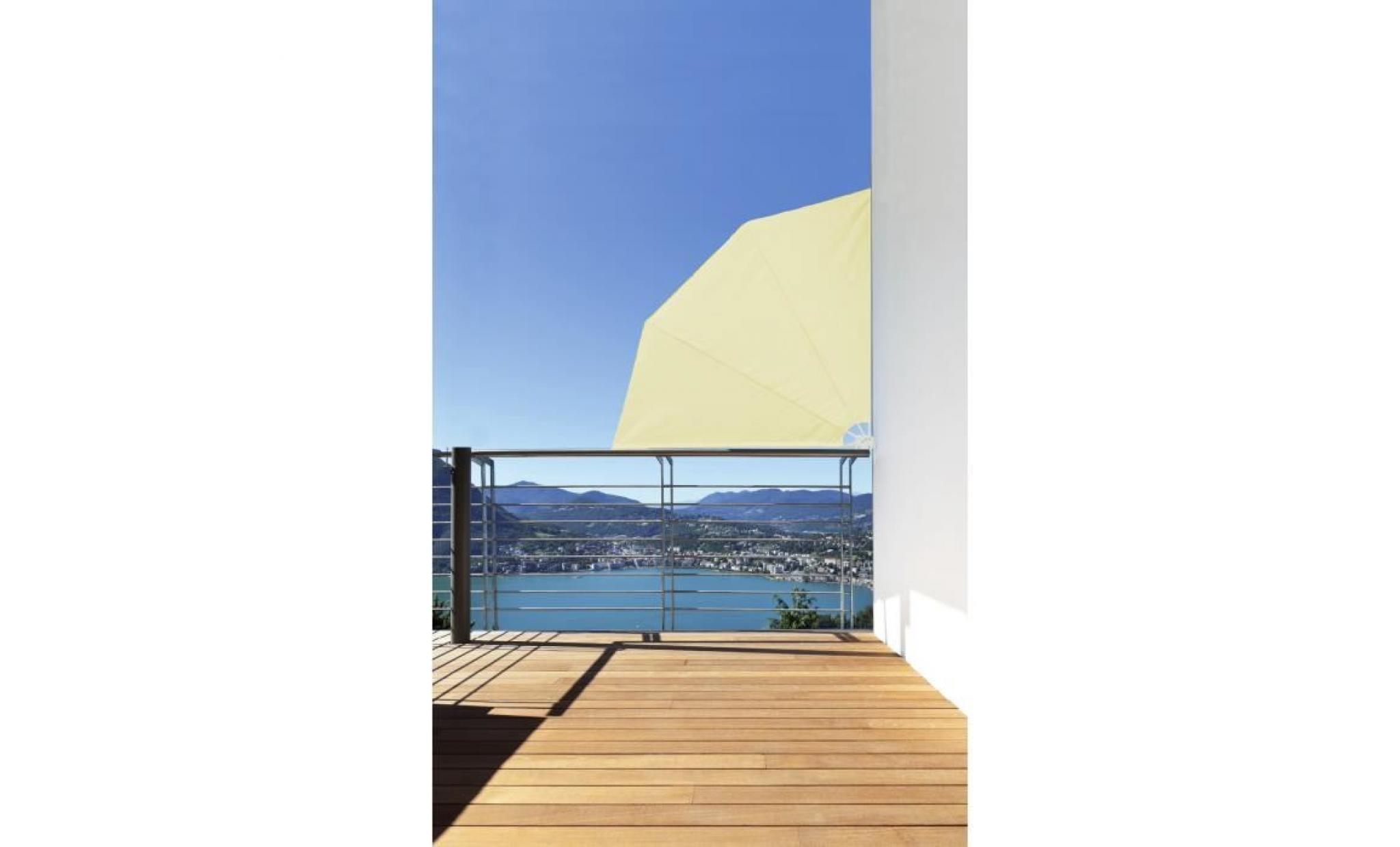 idealgarden rideau de balcon amovible   1,5 x 1,5 m   beige
