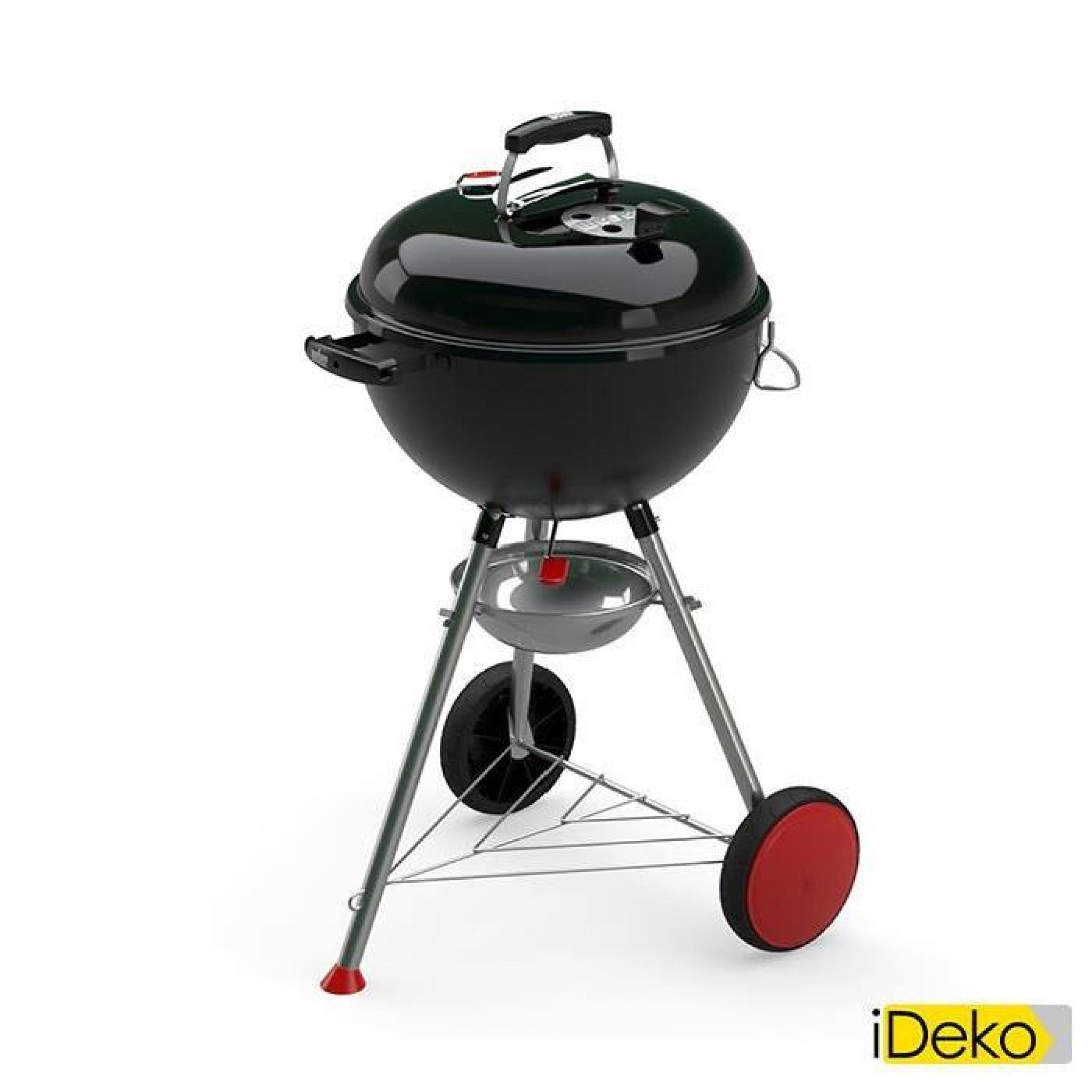 iDeko®Barbecue à charbon en acier noir D47cm H96,5cm 