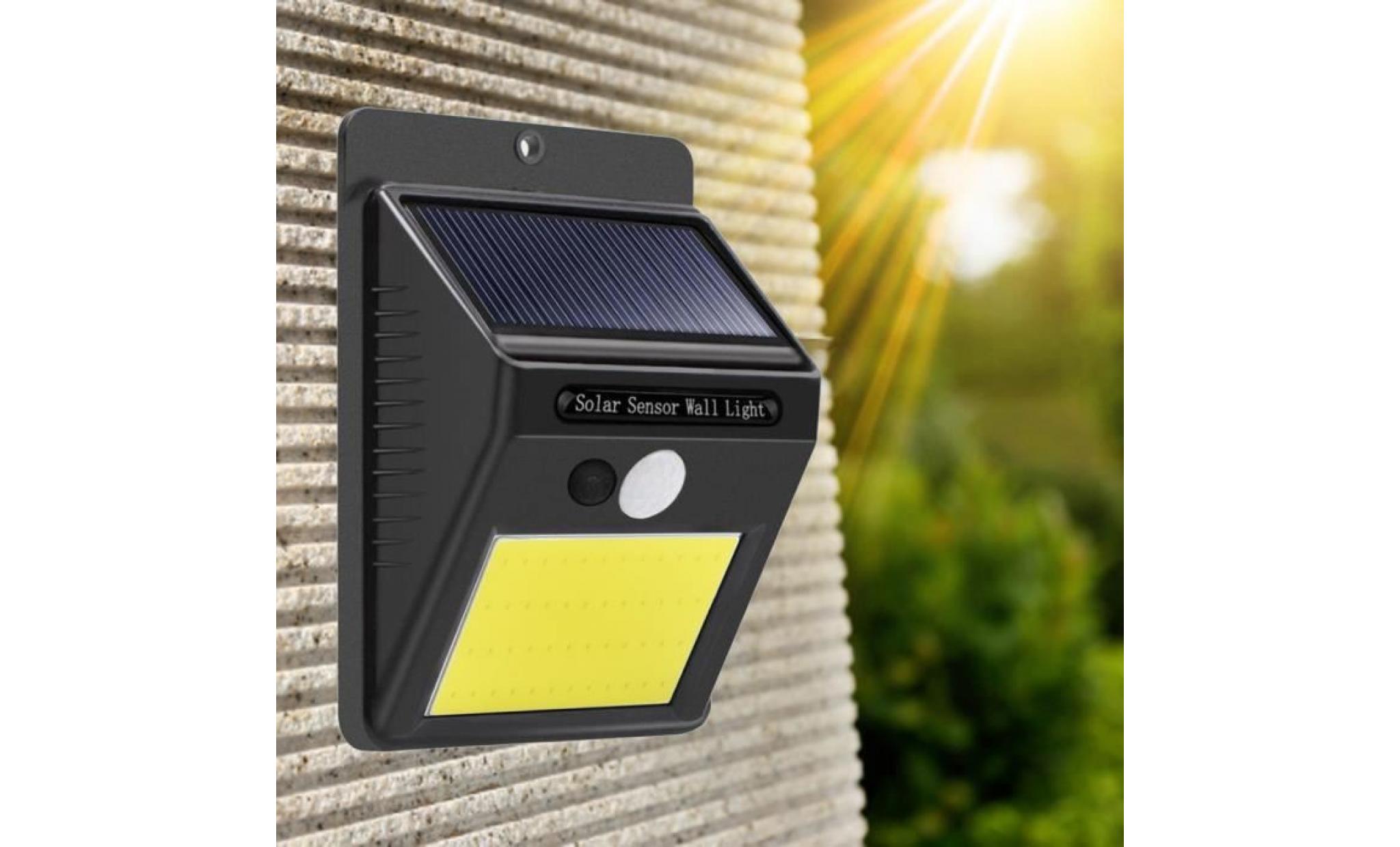 imperméable 48 led solaire puissance capteur de mouvement mur lumière extérieur jardin lampe