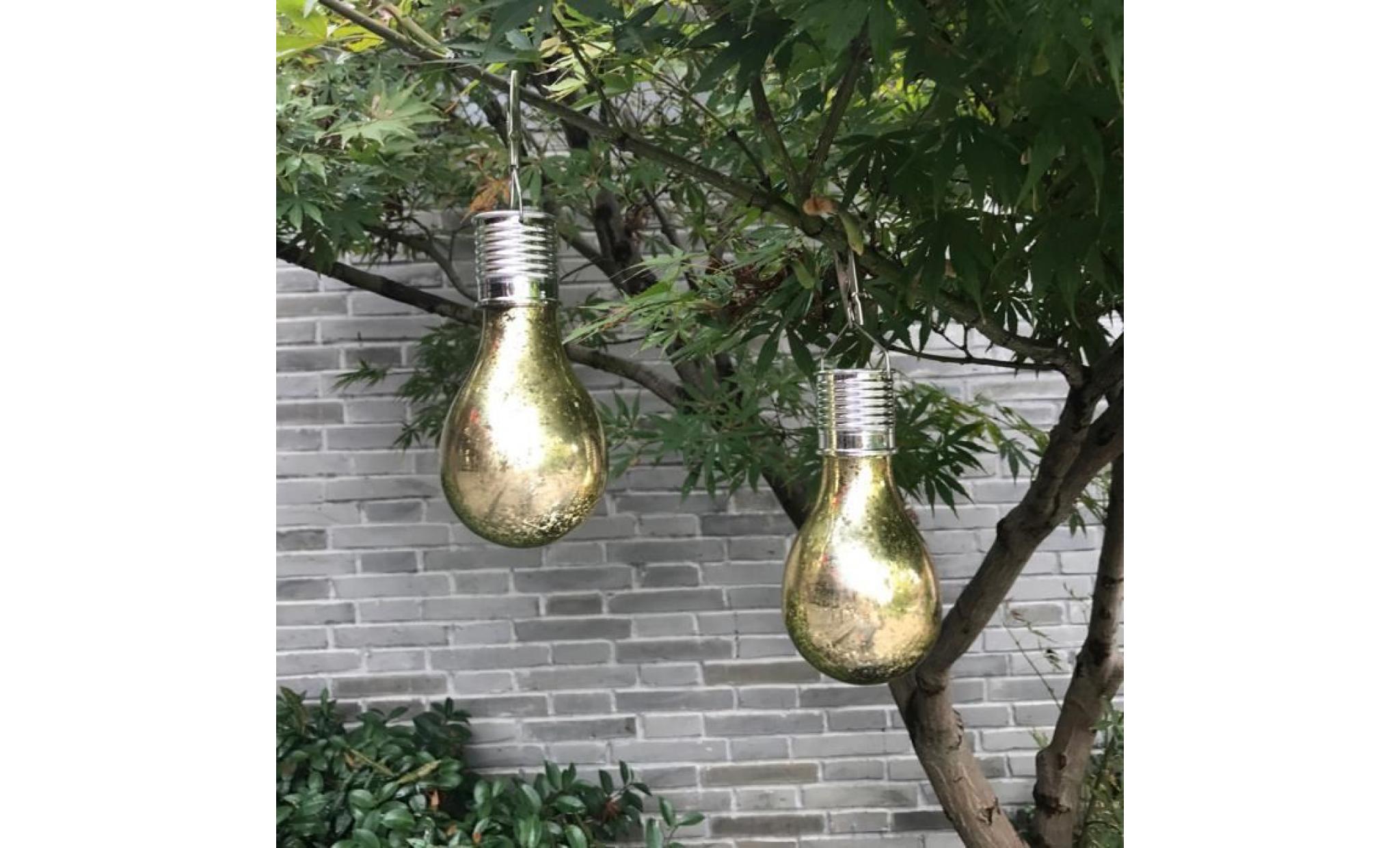 imperméable à l'eau solaire extérieur rotatif jardin camping hanging lampe led ampoule gd li321@ pas cher