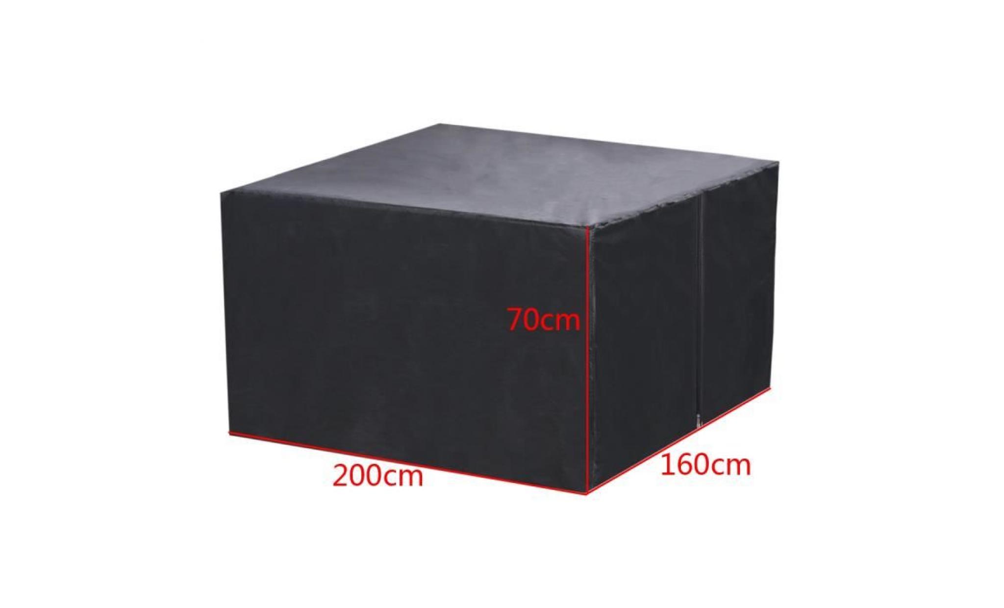 imperméable noir pliage rectangle extérieur de la couverture de meubles pour jardin patio table armoire pas cher