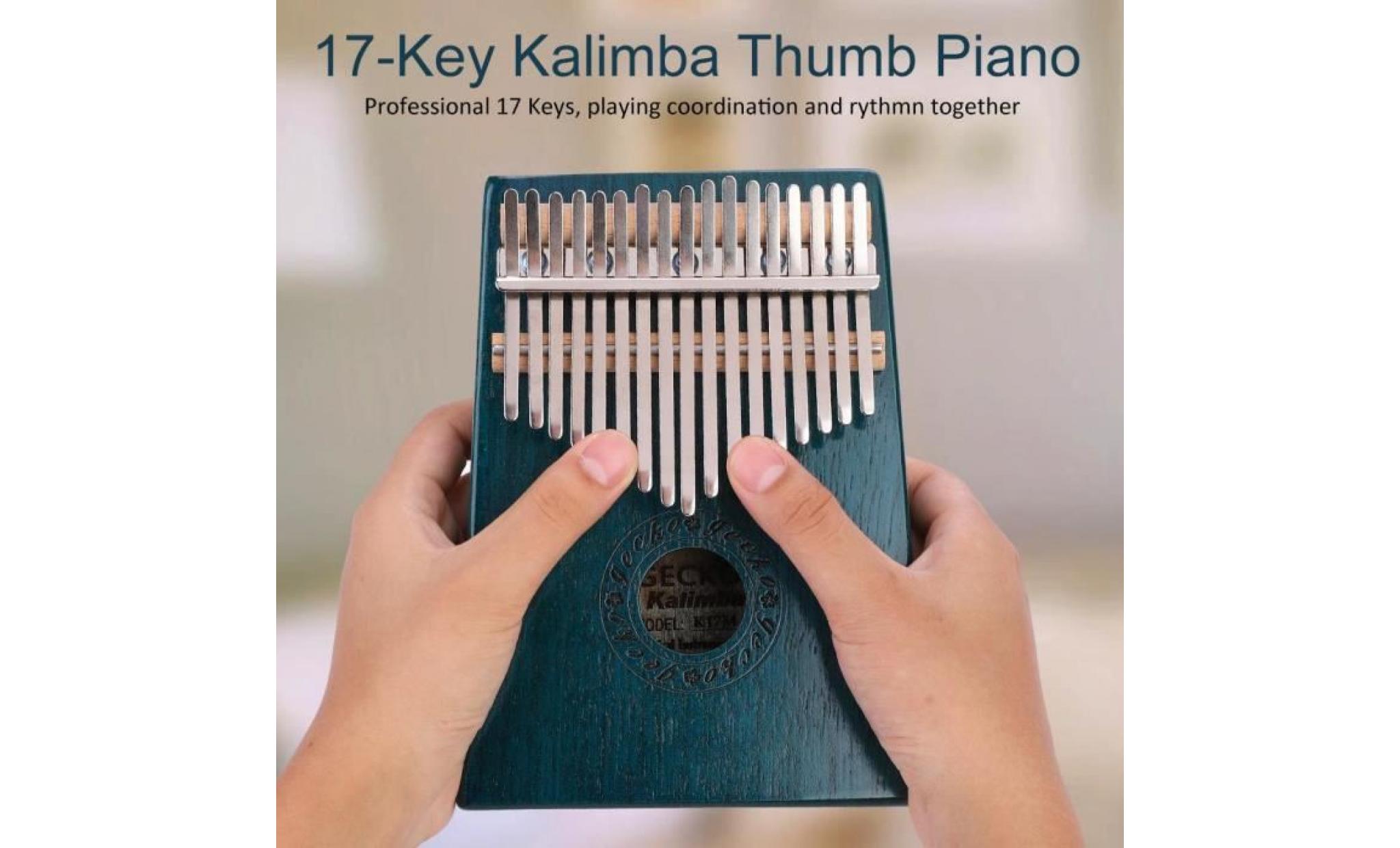 instrument de musique kalimba à 17 touches portable avec piano et piano