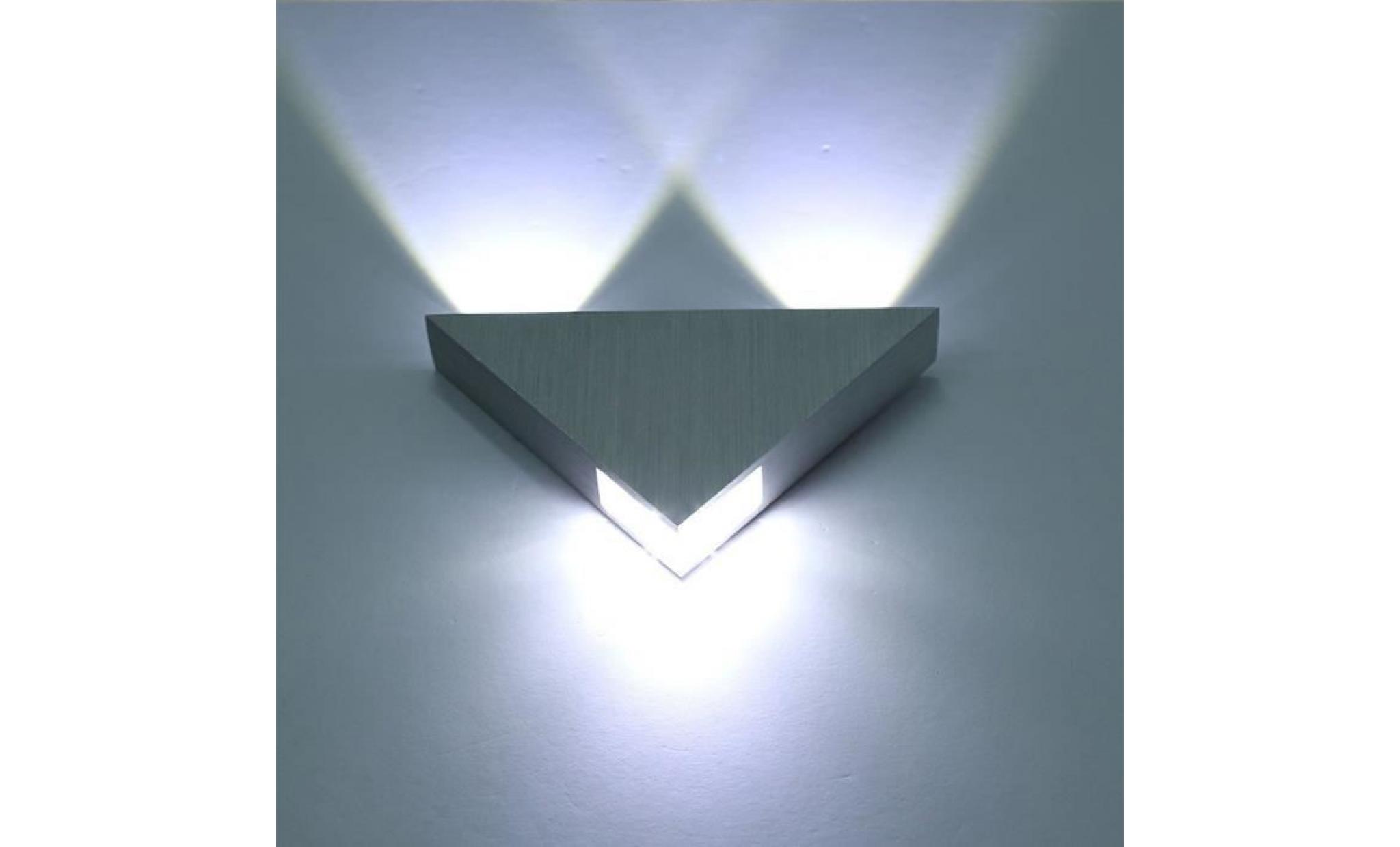 interieur 3w en triangle en aluminium pour lampe de mur eclairage décoratif à économie de couloir salon chambre ?(blanc froid)
