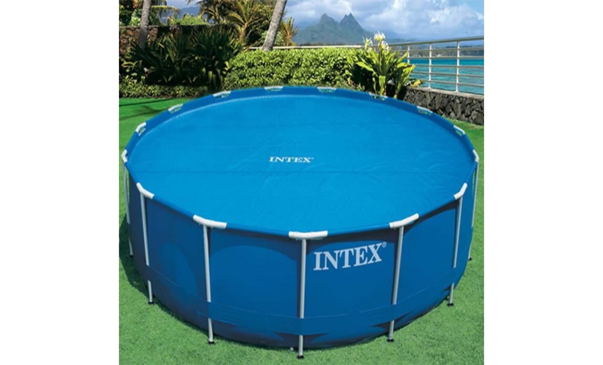 intex couverture solaire de piscine ronde 366 cm 29022 pas cher