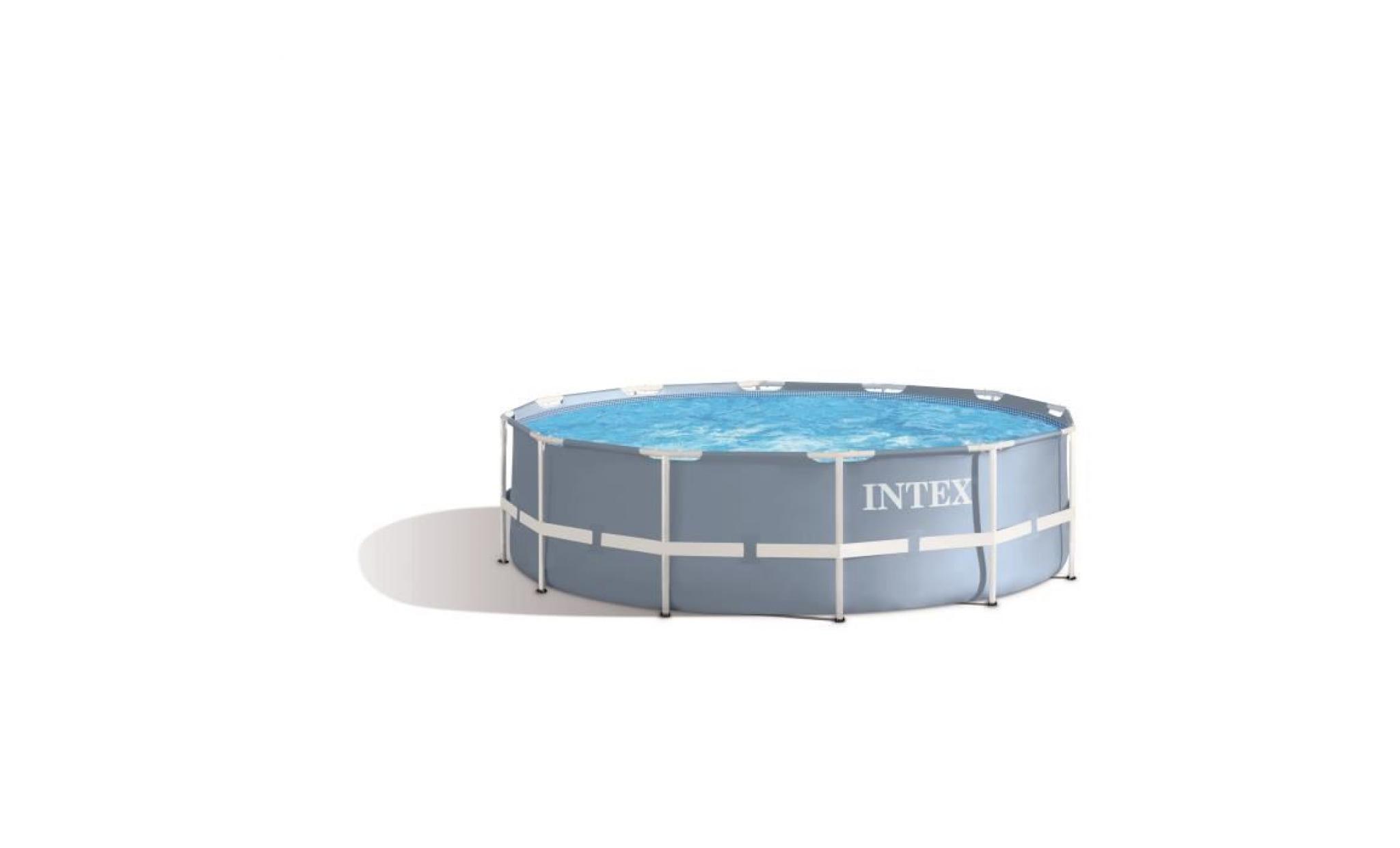 intex kit piscine ronde tubulaire prism frame   3,66 m x 99 cm + bâche de protection offerte 28718xa