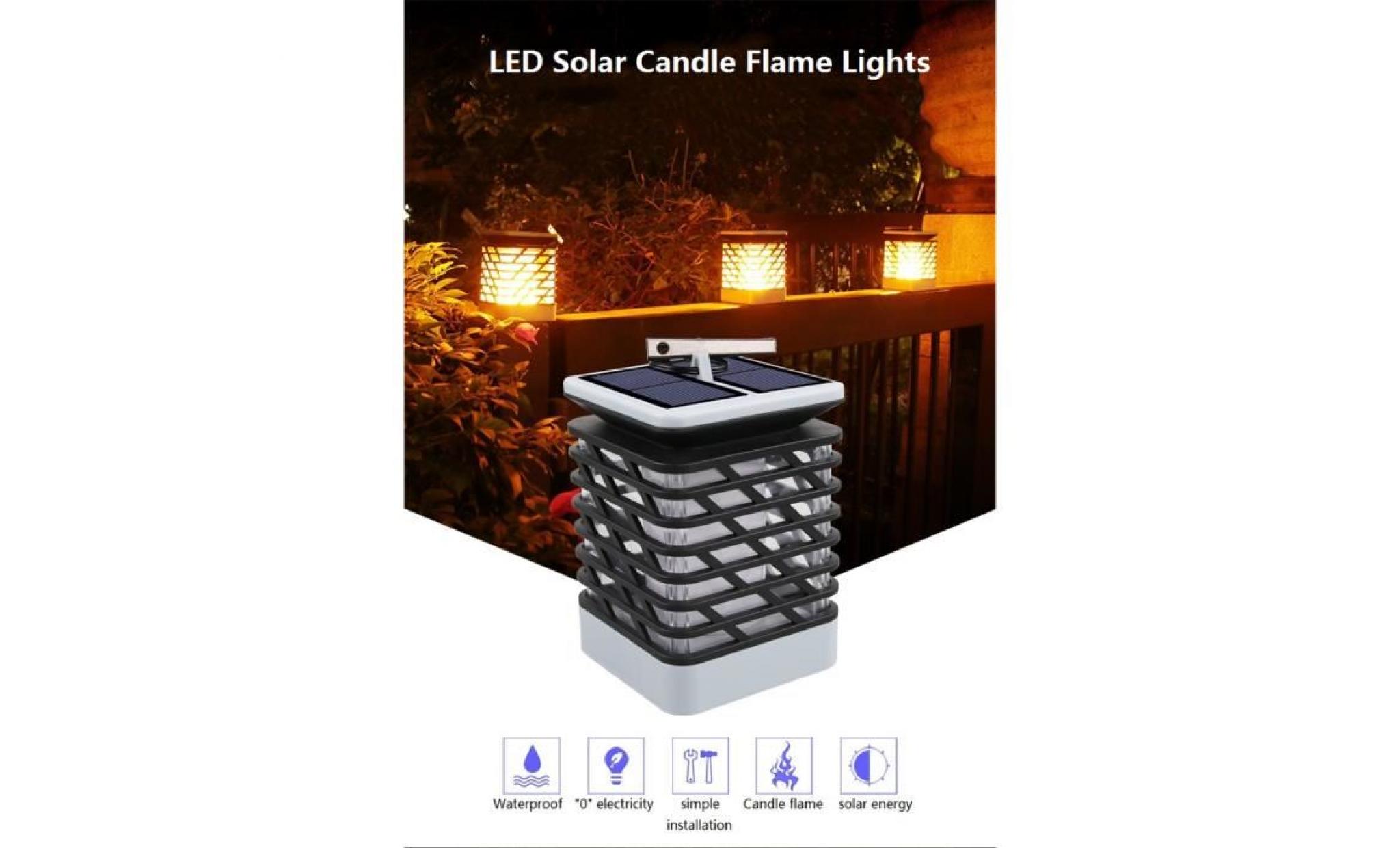 ip65 imperméable à l'eau solaire led flamme lampe jardin solaire pelouse lampe led feu extérieur jardin lampe suspendue