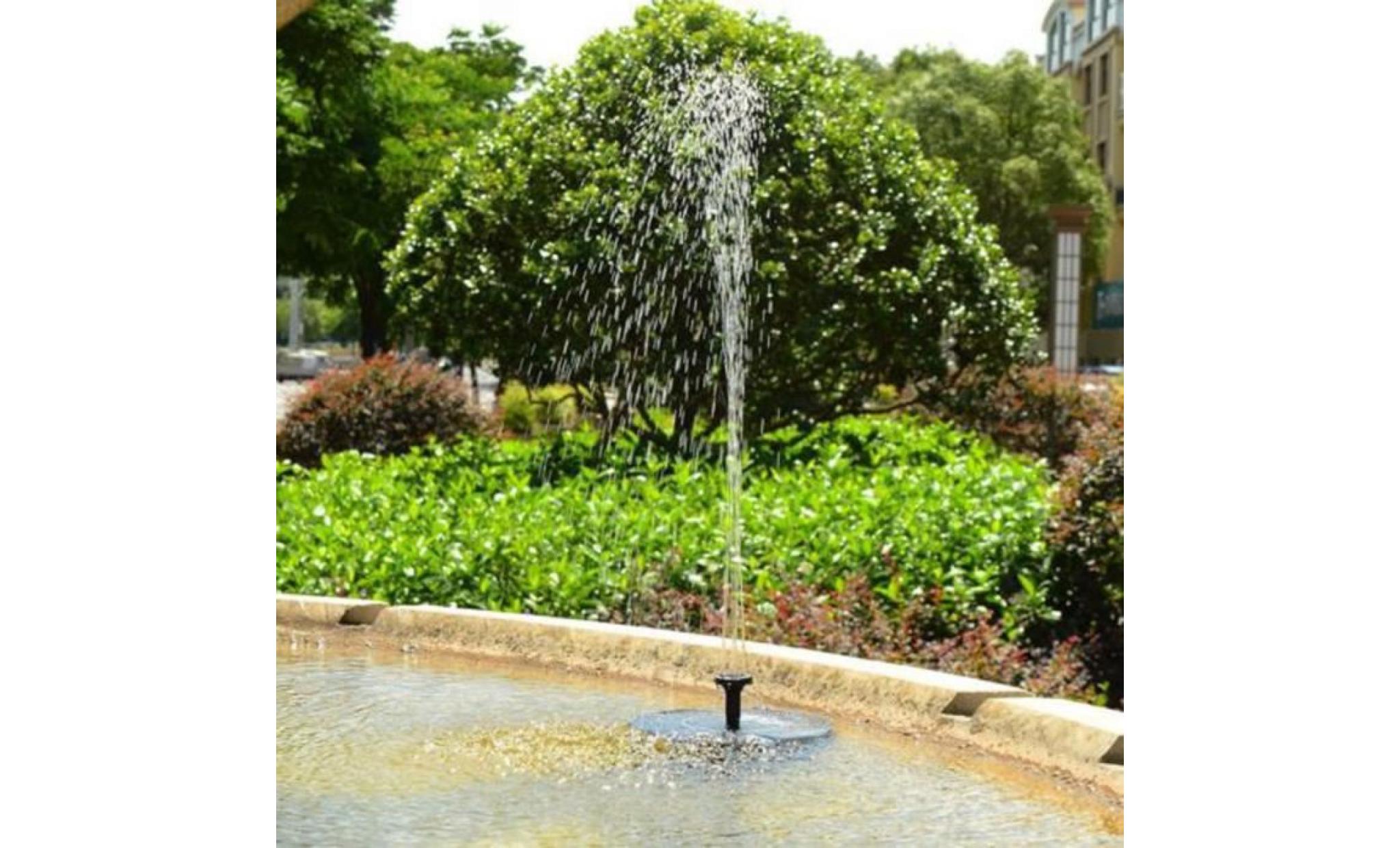 iportan® nouvelle extérieur solaire bird bath fontaine d'eau pompe pour piscine aquarium jardin noir_27
