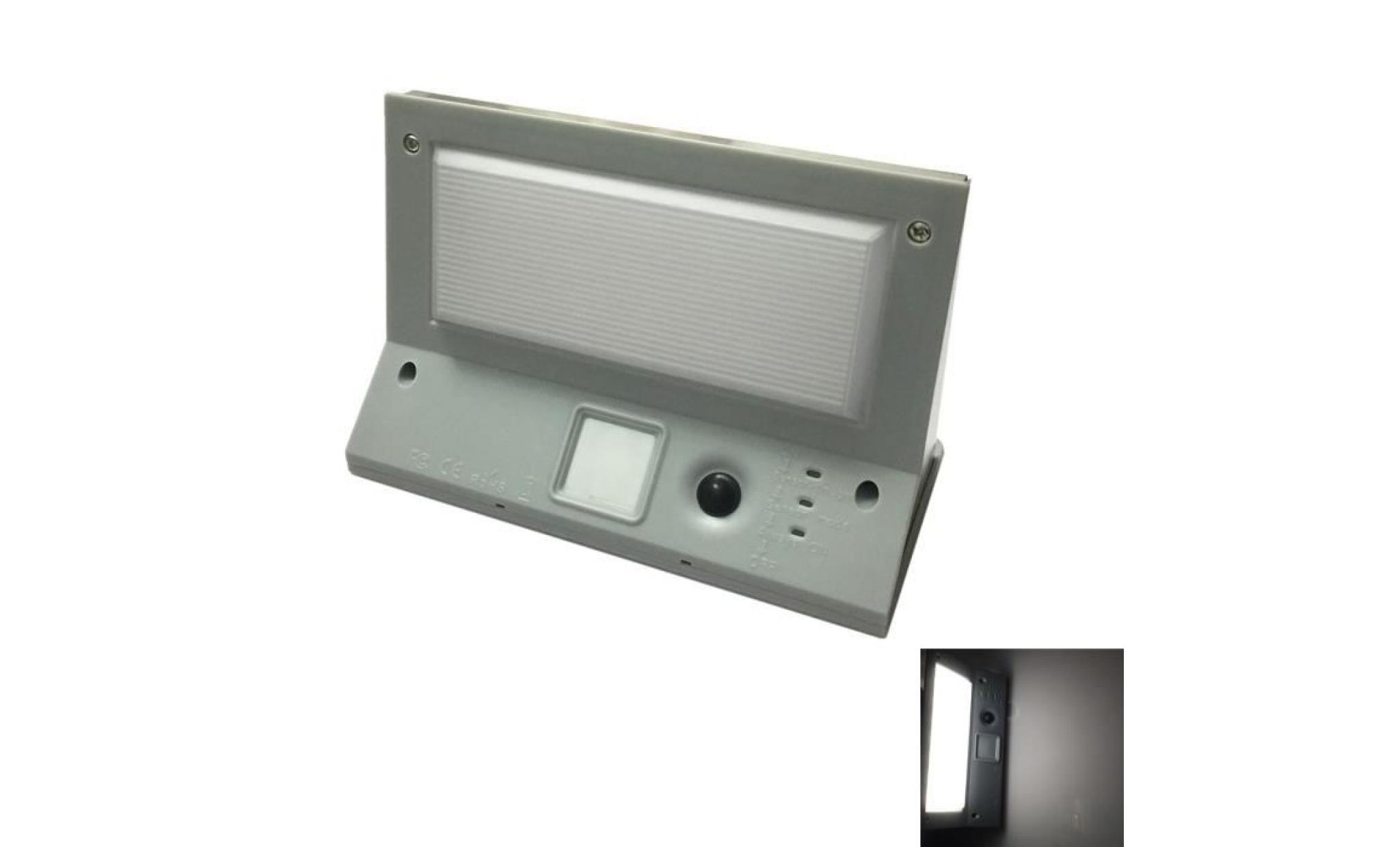 ismartdigi 0.2w 21led applique lampe capteur solaire pour mur   gris