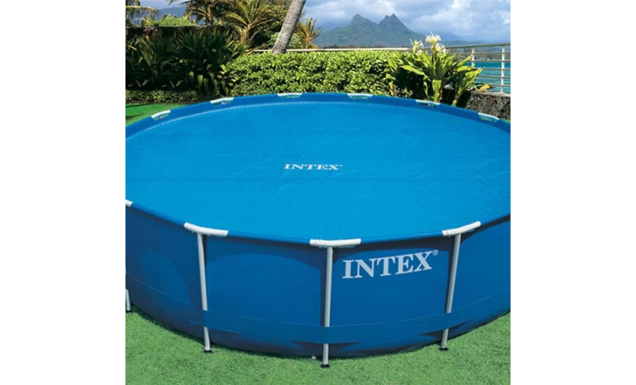 jardin spa piscine  couverture solaire de piscine ronde 305 cm pas cher