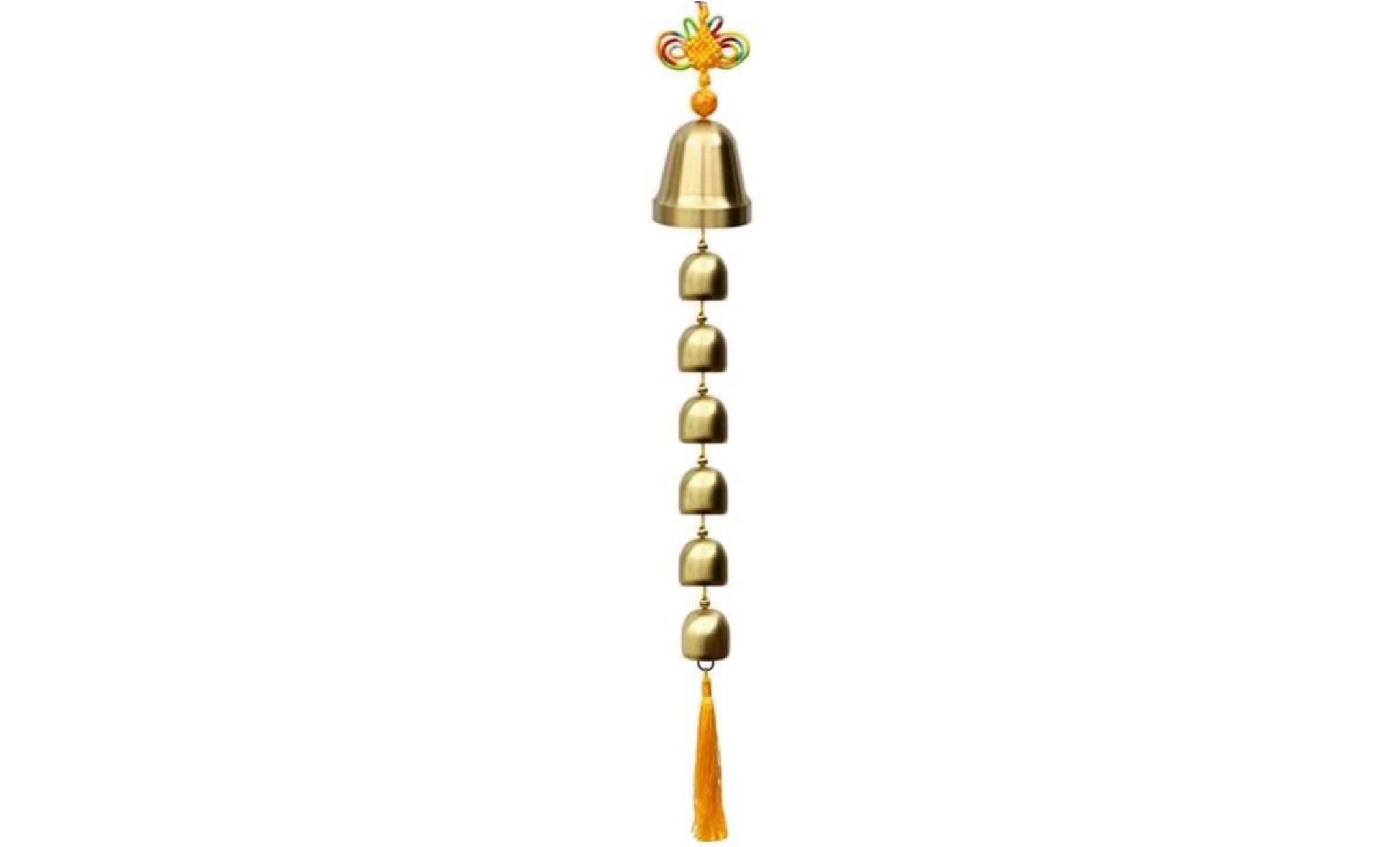 [jaune] chimes classique vent métal cuivre bells vent hanging décor