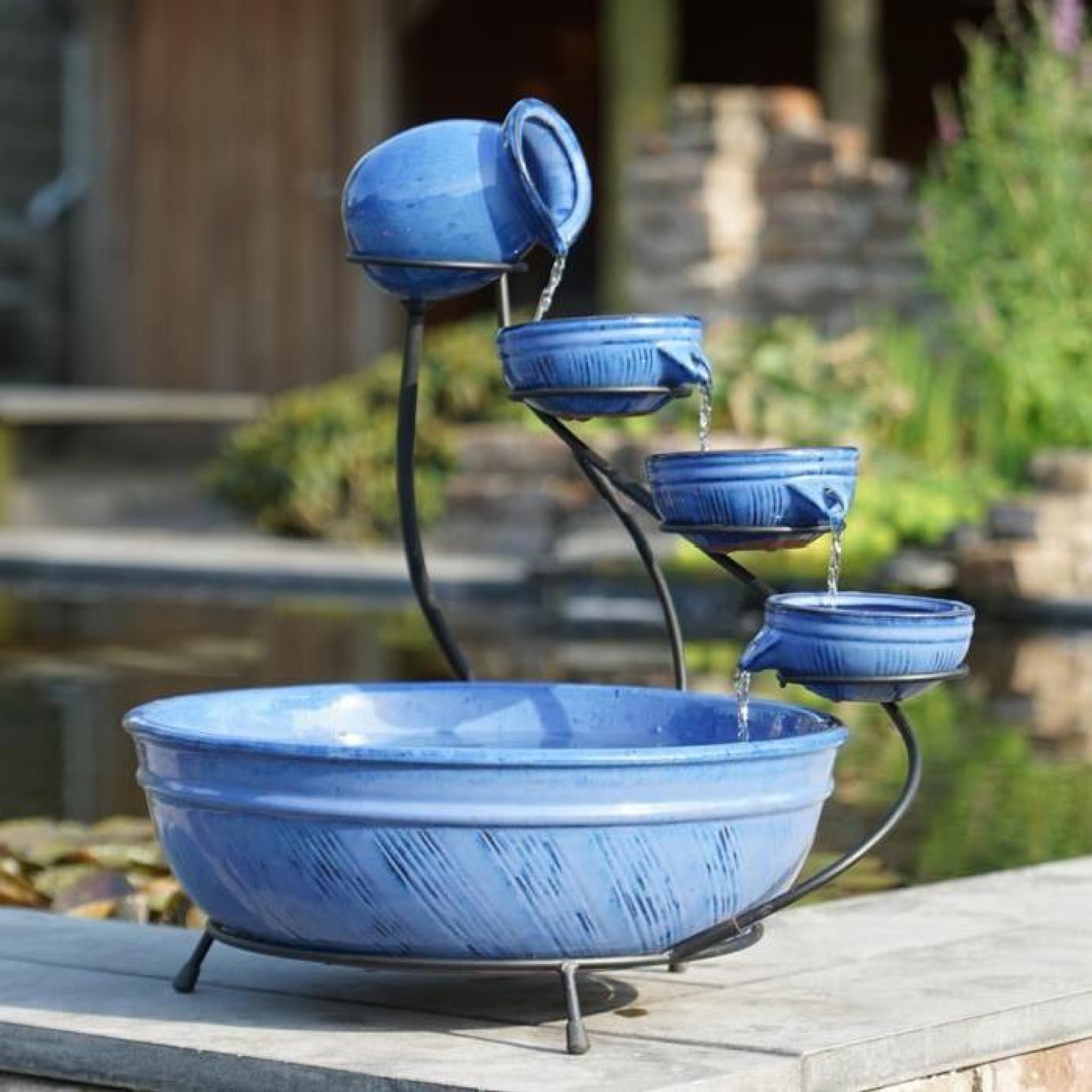 Jeu de pots pour fontaine en céramique design cascade Ubbink Acqua pas cher