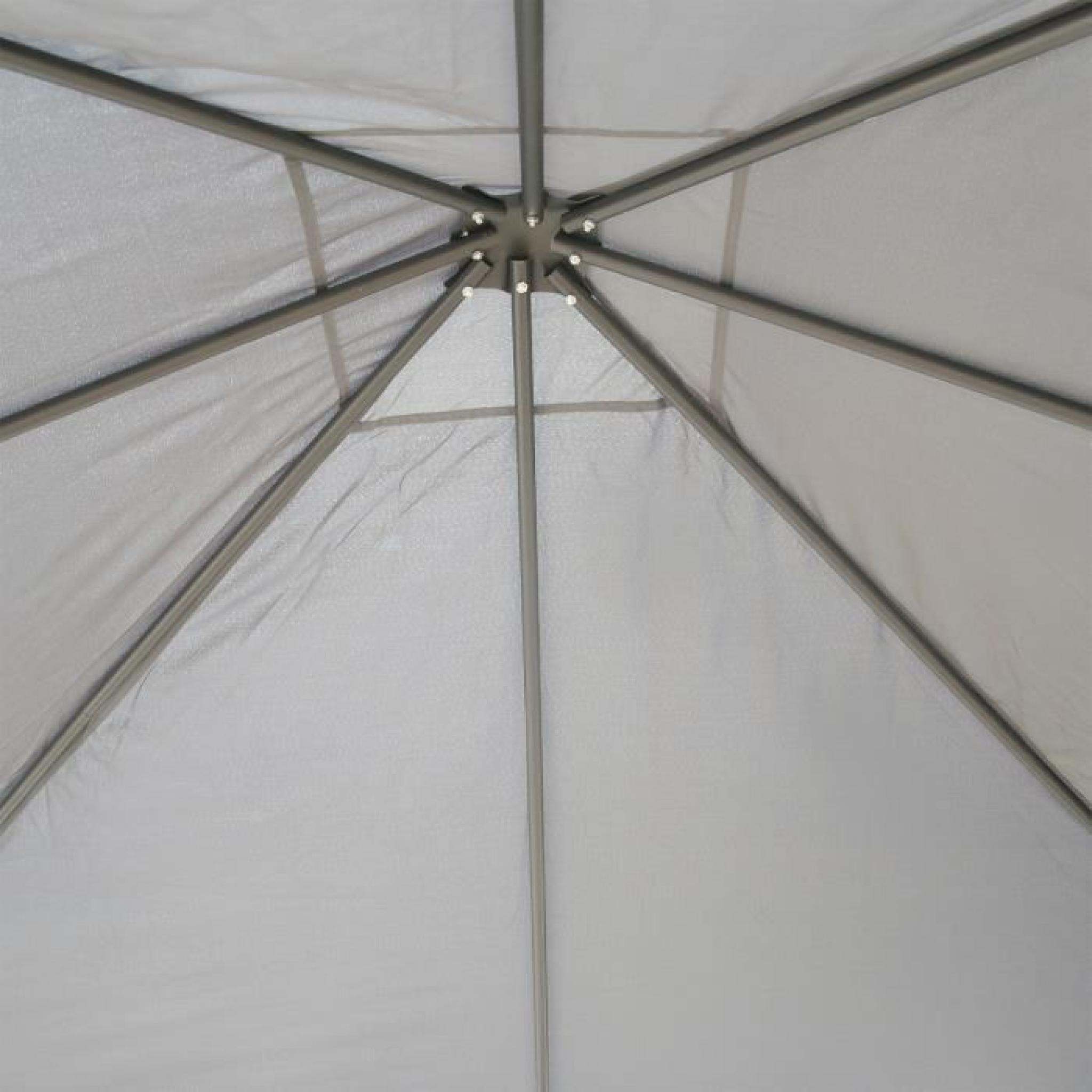 KALIGAGAN - Tente de jardin Pergola 3x3m gris anthracite tonnelle, barnum pas cher