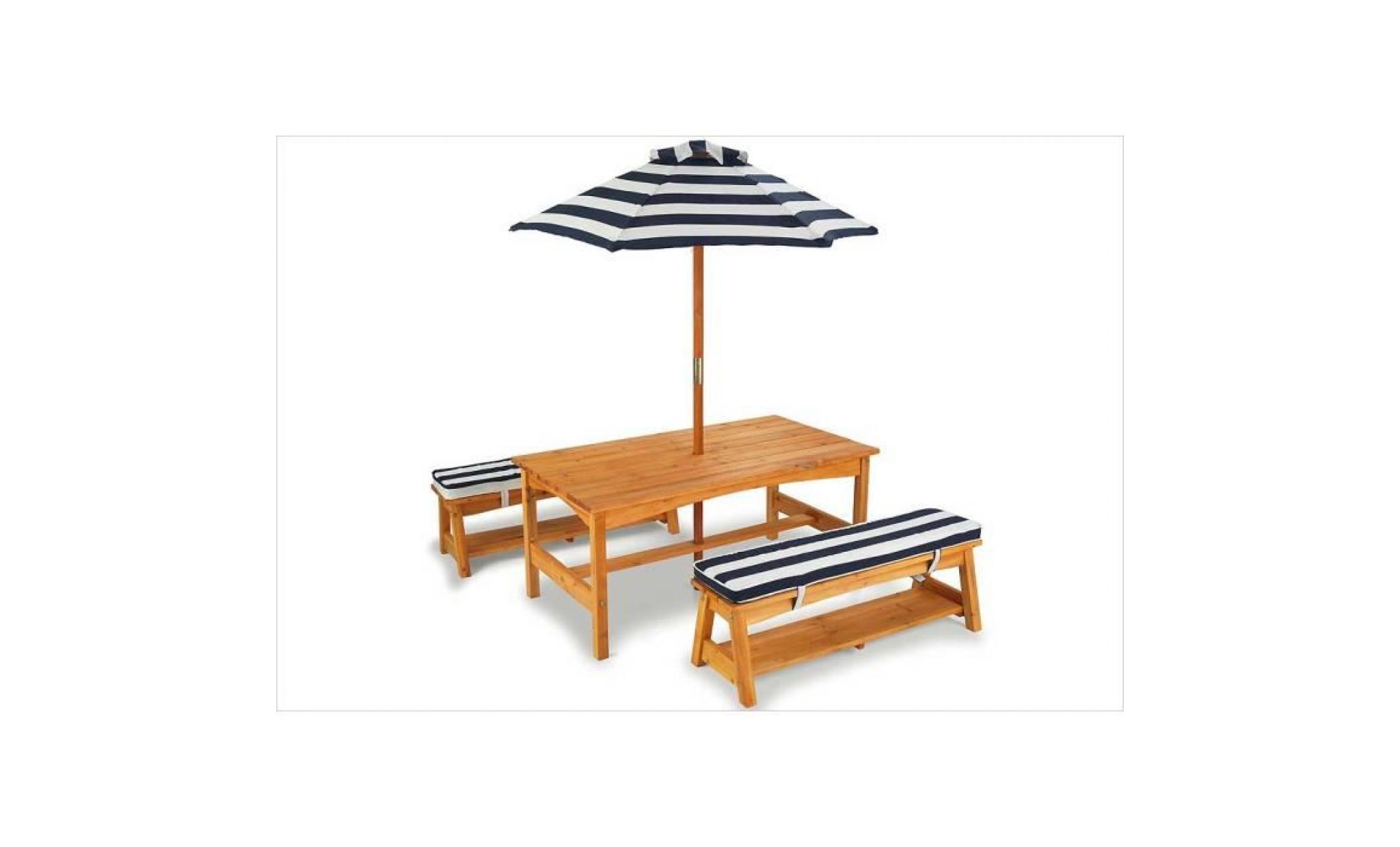 kidkraft table et bancs d'extérieur avec parasol