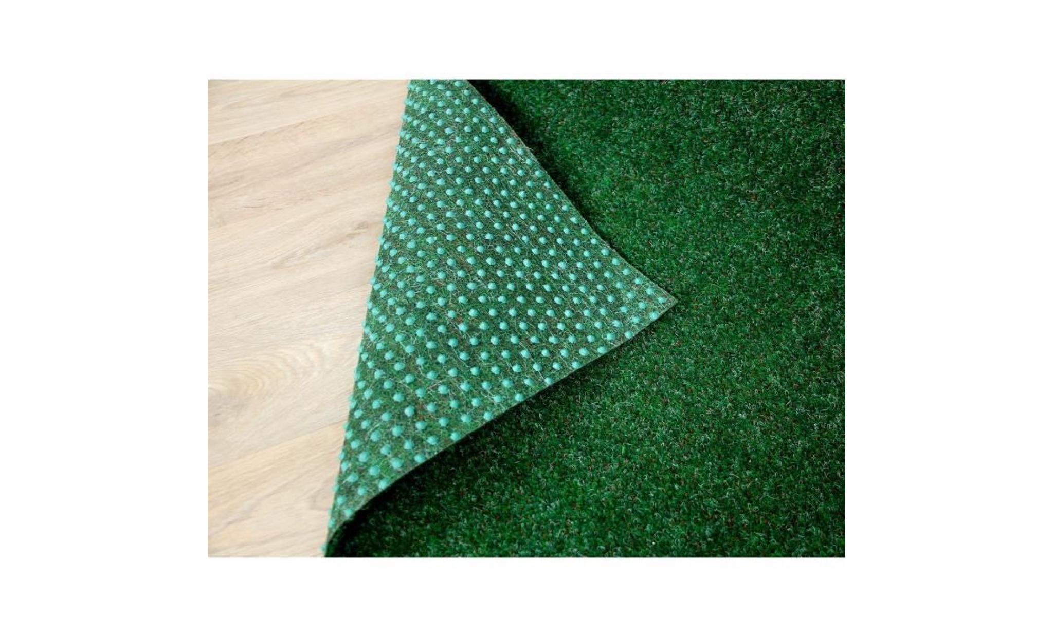 kingston   tapis type gazon artificiel – pour jardin, terrasse, balcon   anthracite [200x200 cm] pas cher