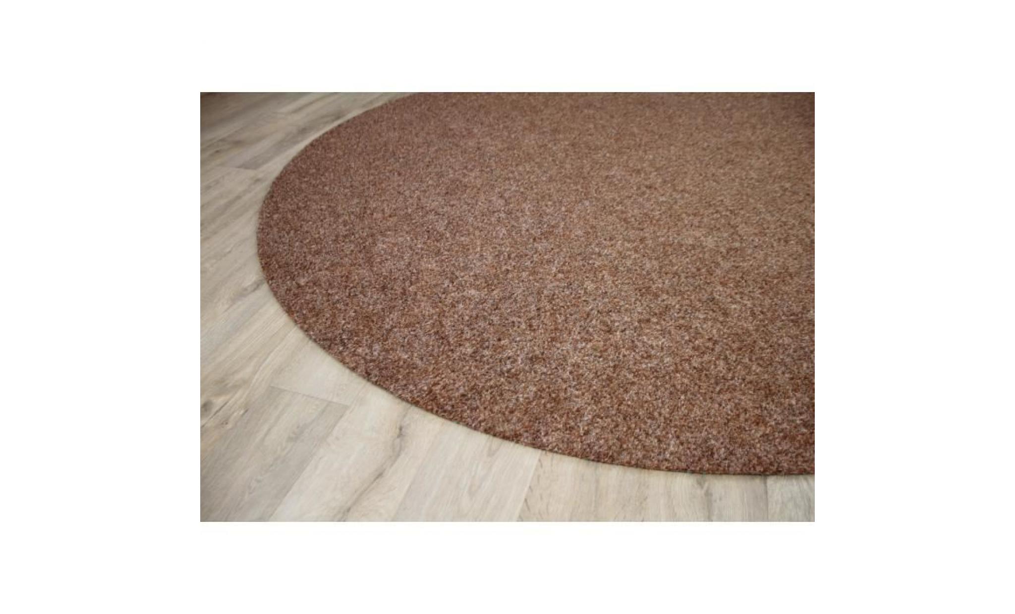 kingston   tapis type gazon artificiel rond – pour jardin, terrasse, balcon   brun   13 tailles disponibles [200 cm rond] pas cher