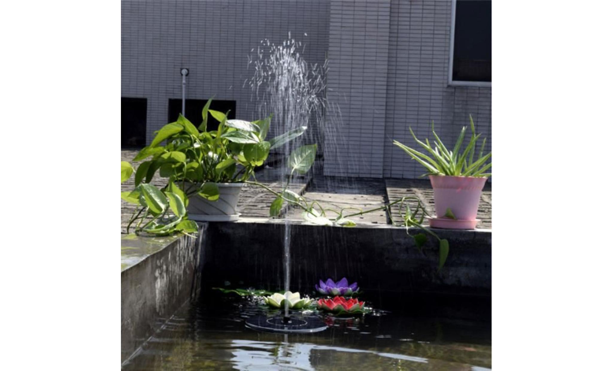 kit de fontaine de pompe à eau de jardin pour étang alimenté à l'énergie solaire _yini pas cher