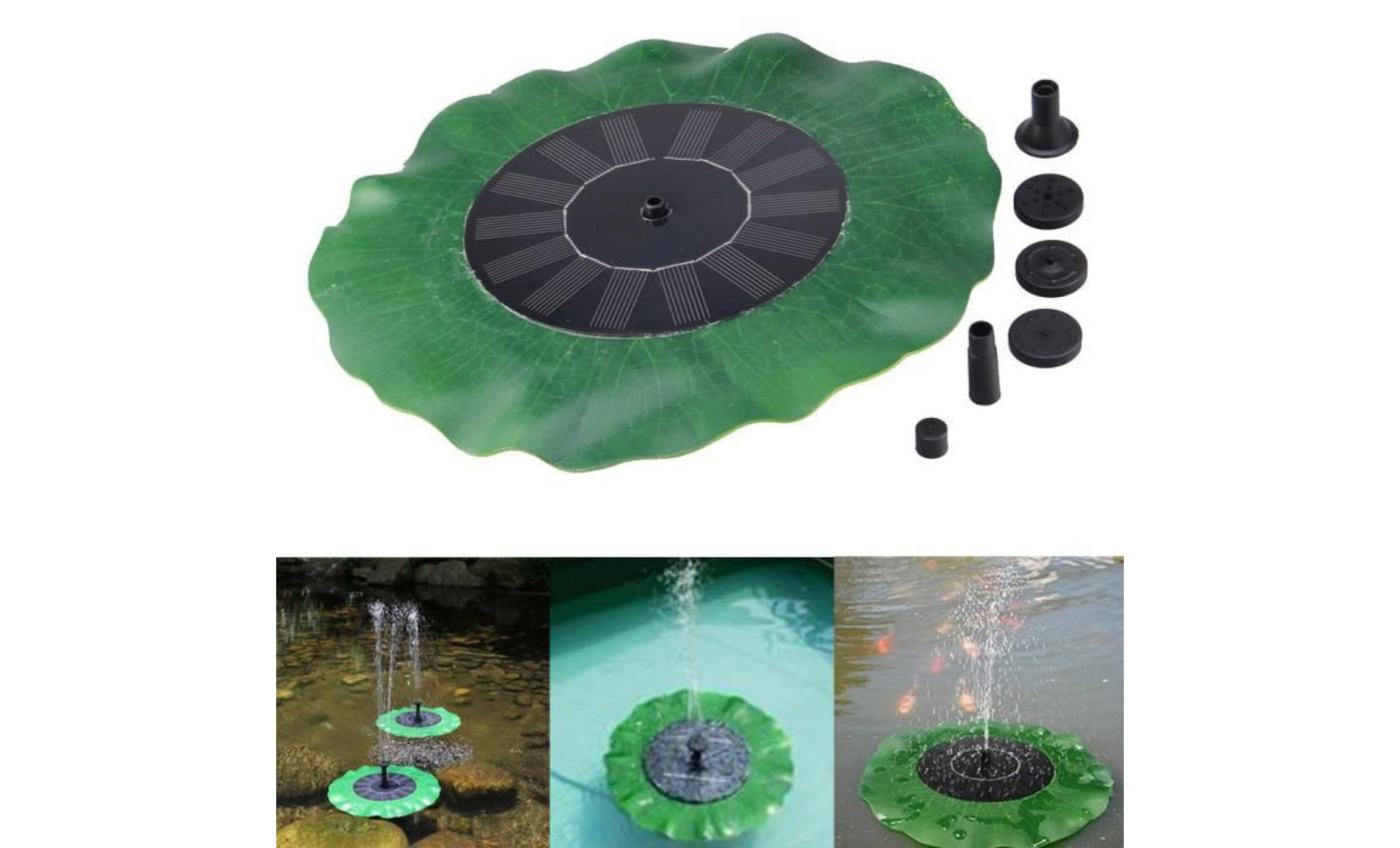 kit de pompe à panneau pour eau de jardin avec fontaine d’énergie solaire, bain d’oiseaux flottant, étang de piscine pas cher