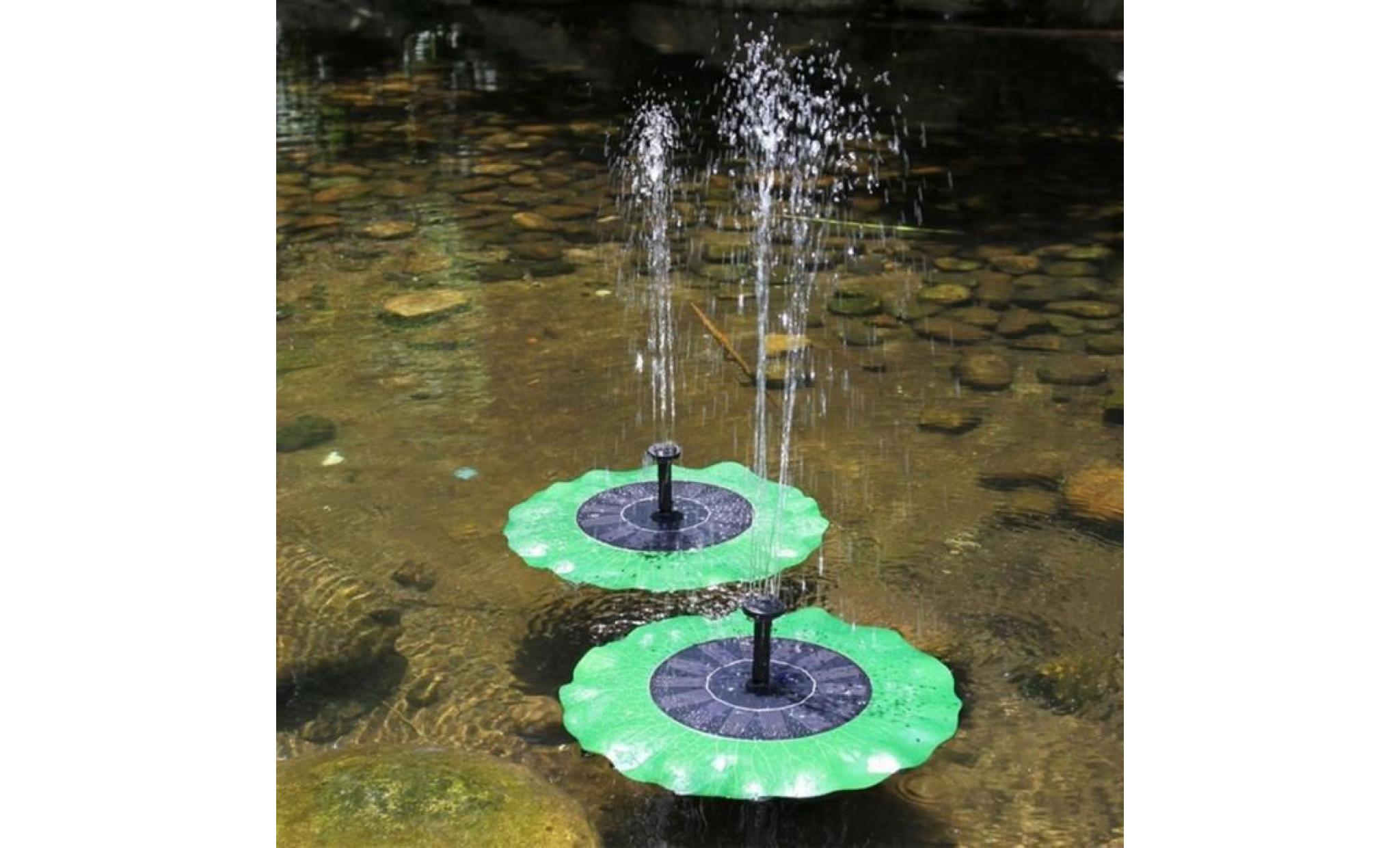 kit de pompe de fontaine à énergie solaire en forme de feuille de lotus