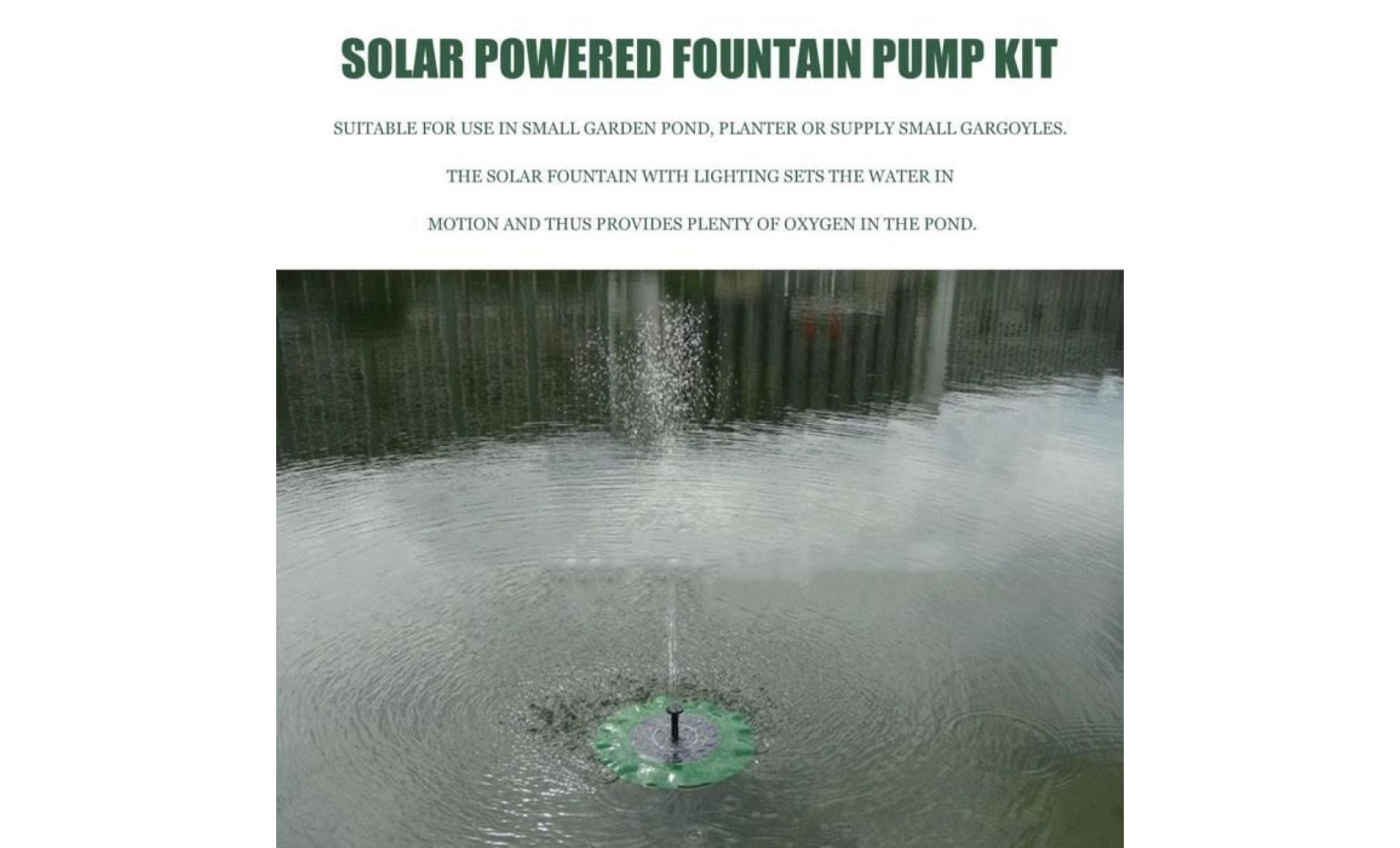kit de pompe de fontaine à énergie solaire en forme de feuille de lotus pas cher