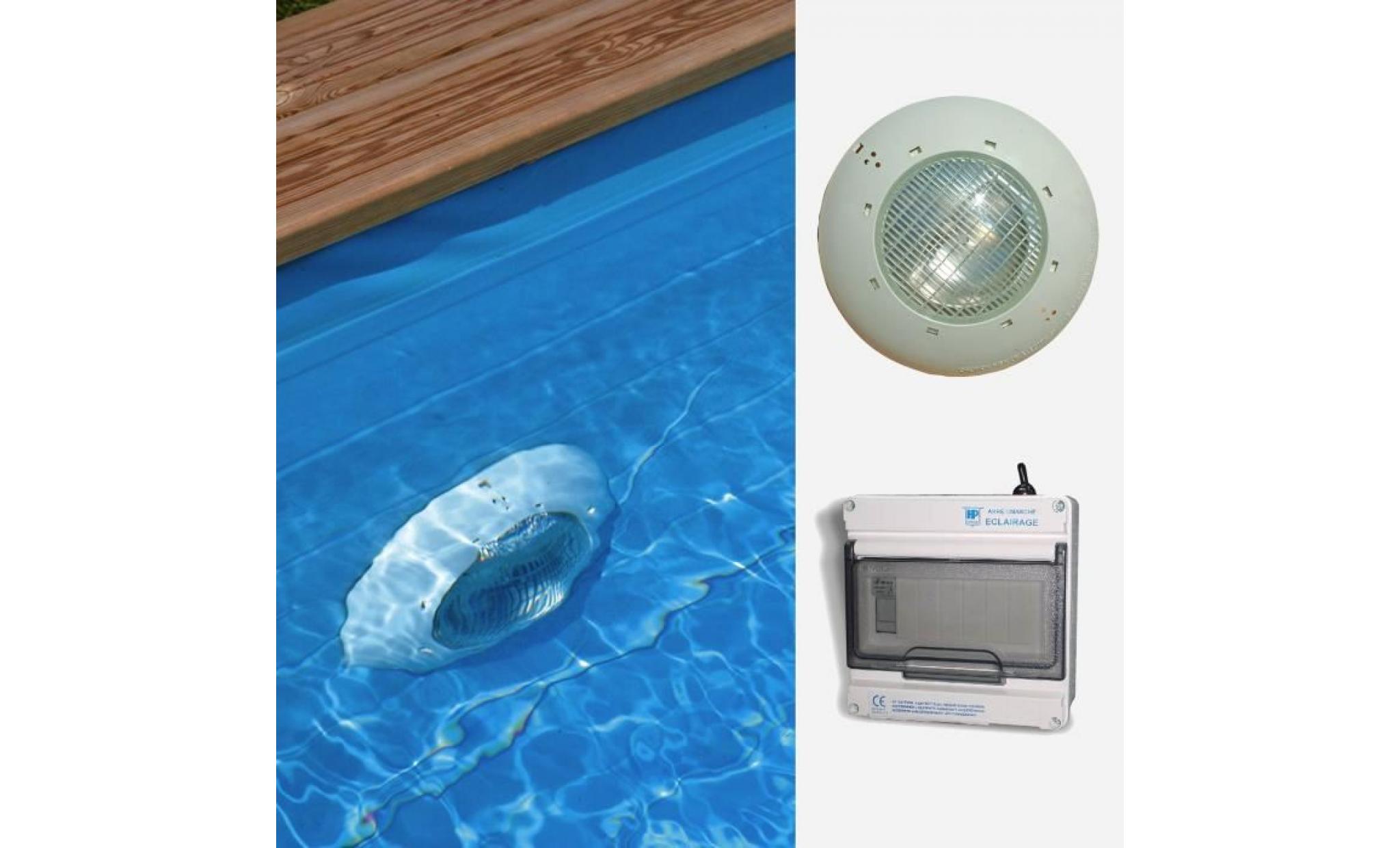 kit éclairage pour piscine bois