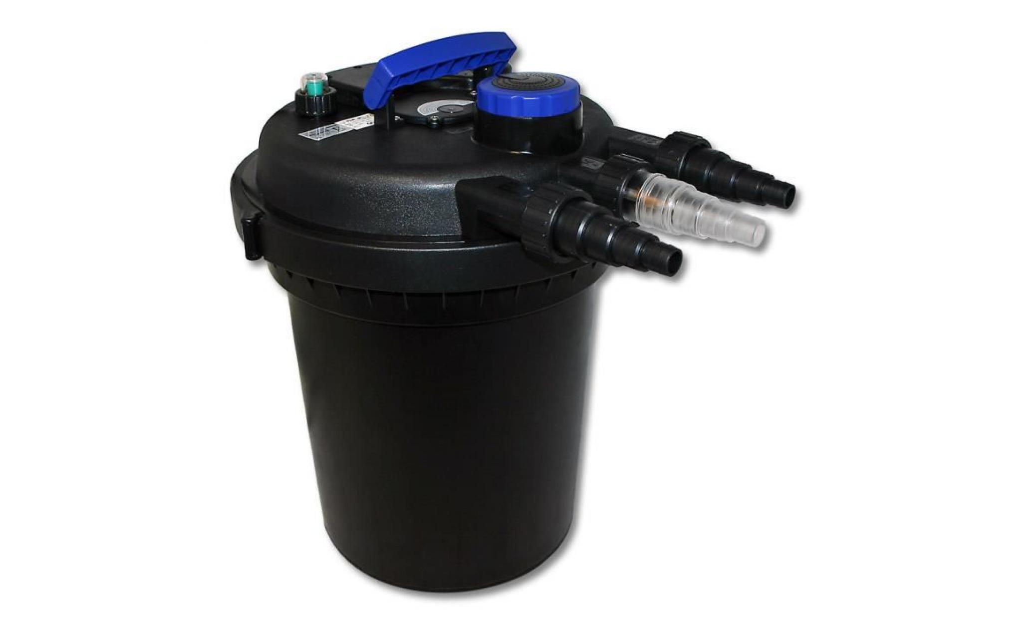 kit de filtration à pression avec 10000l filter, uv 11w, 70w pompe, tuyau et pompe de fontaine   54155 pas cher