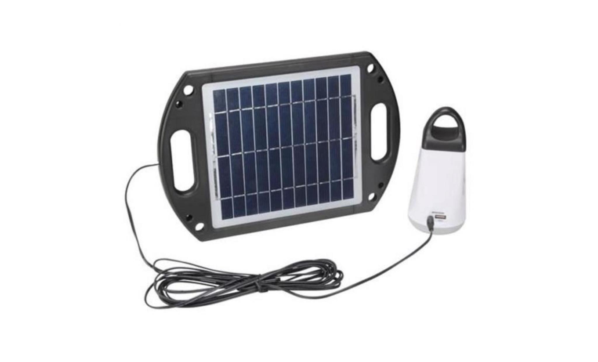 kit lampe spot eclairage panneau solaire pour abri de jardin et camping avec usb pas cher