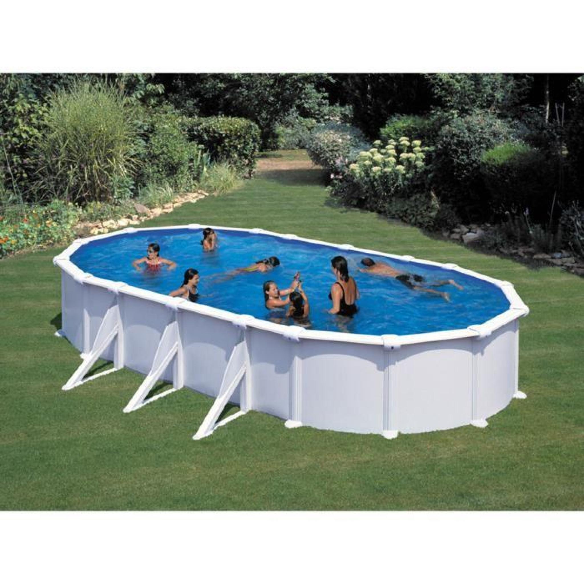 Kit piscine acier ovale Fidji - 7.30 x 3.75 x 1.20 m