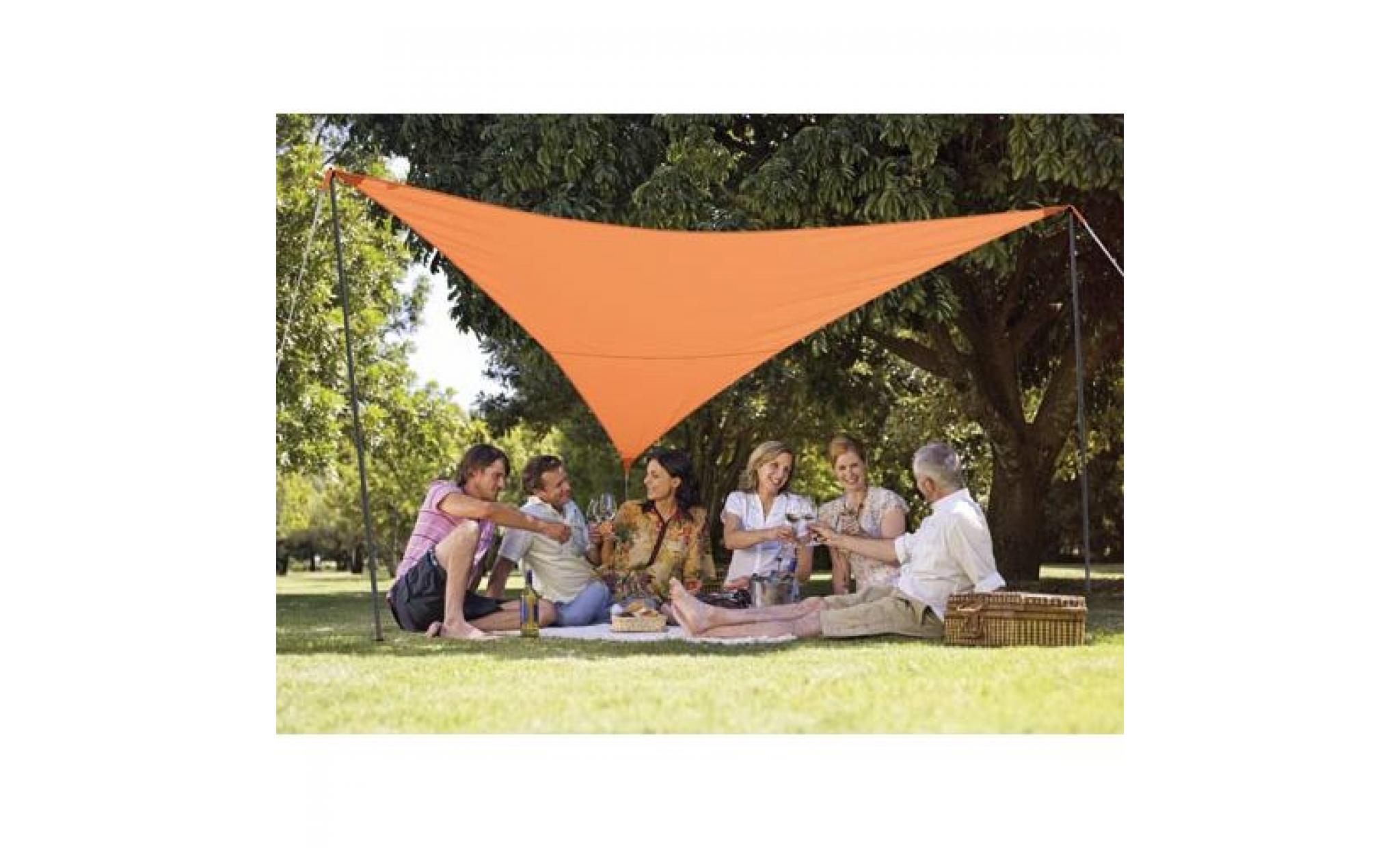 Kit voile d'ombrage triangulaire 5,00 m terracotta