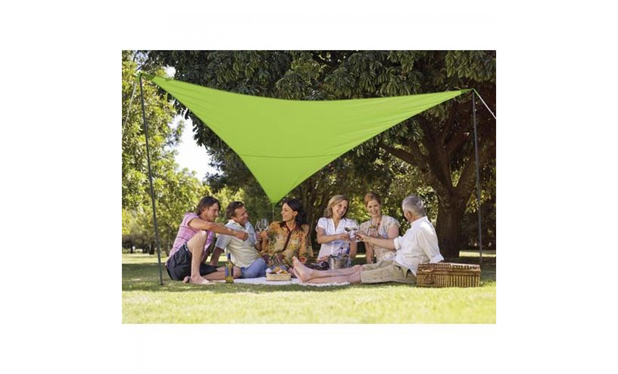 kit voile d'ombrage triangulaire 5,00 m vert pomme