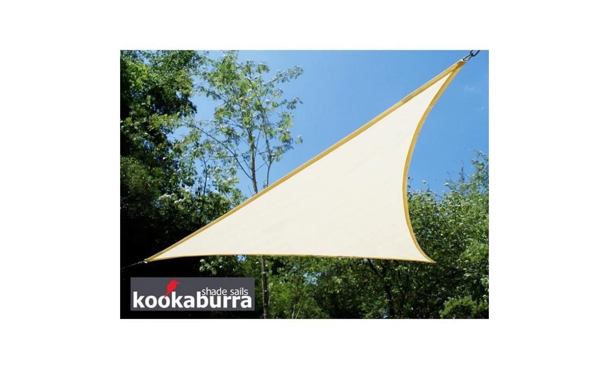 voile d'ombrage ivoire triangle 3m   ajourée   320g/m2   kookaburra®