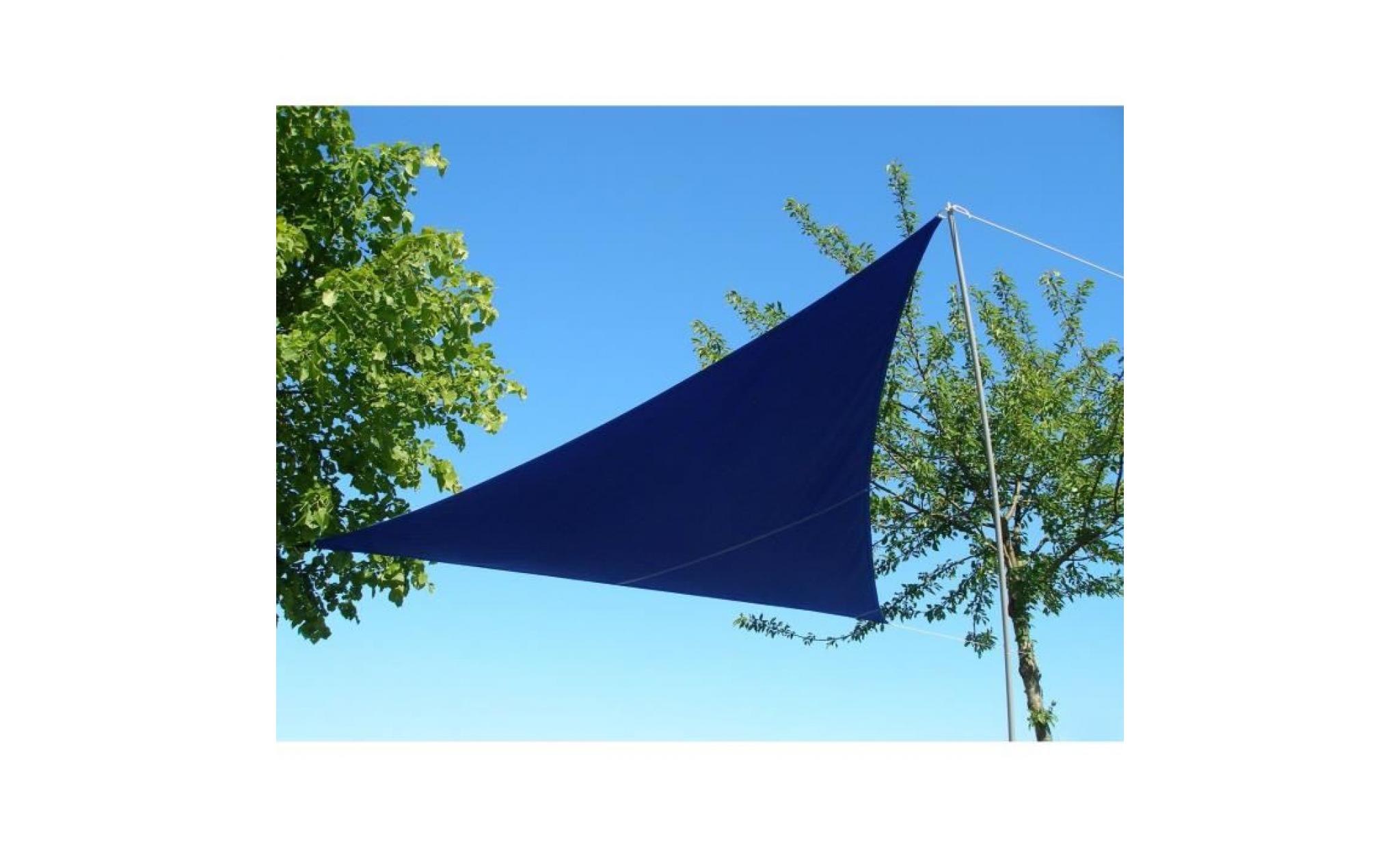 voile d'ombrage bleu triangle 5m   imperméable   160g/m2   kookaburra® pas cher