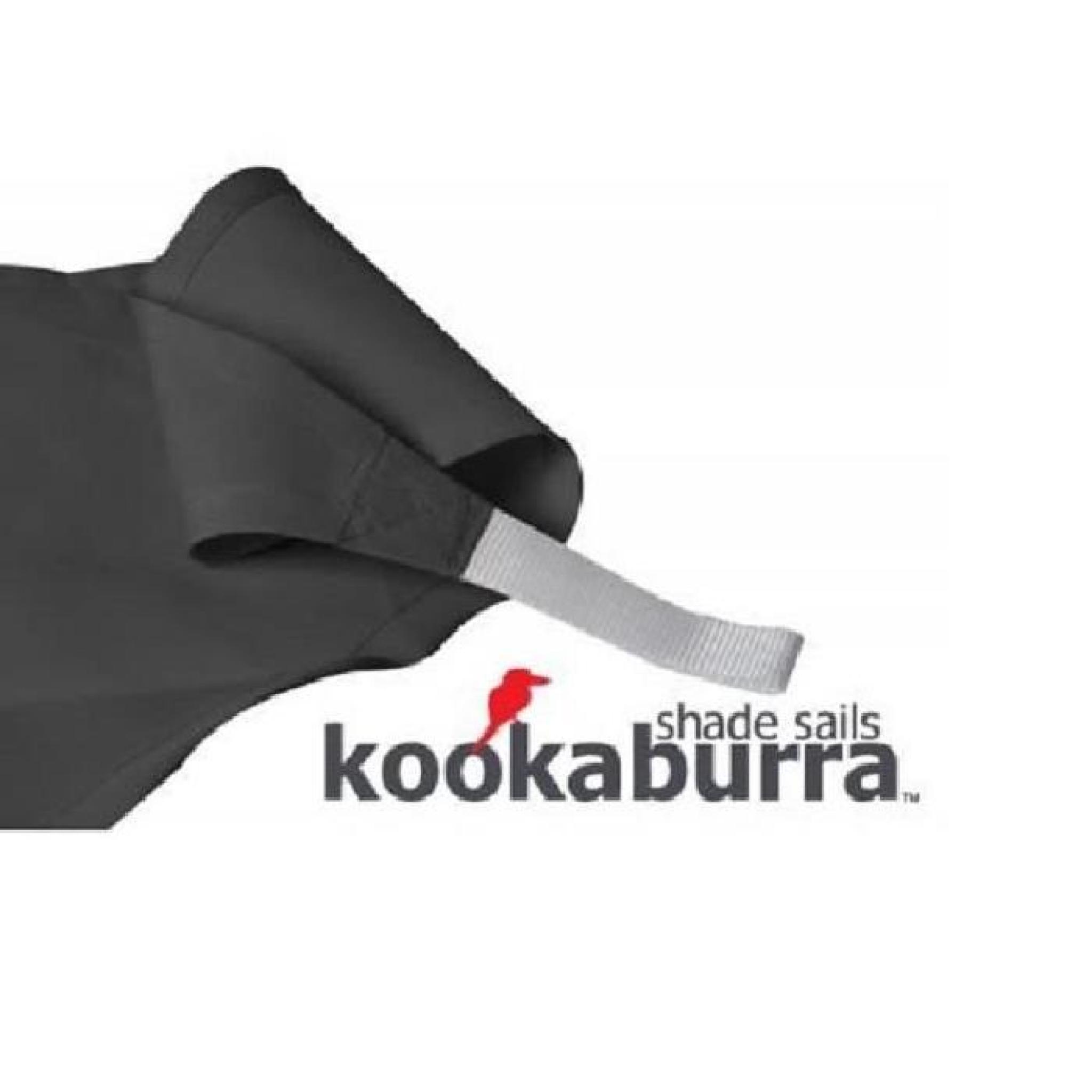 Kookaburra Voile d'Ombrage Charbon Rectangle 5x4m - Déperlant - 140g/m2 pas cher
