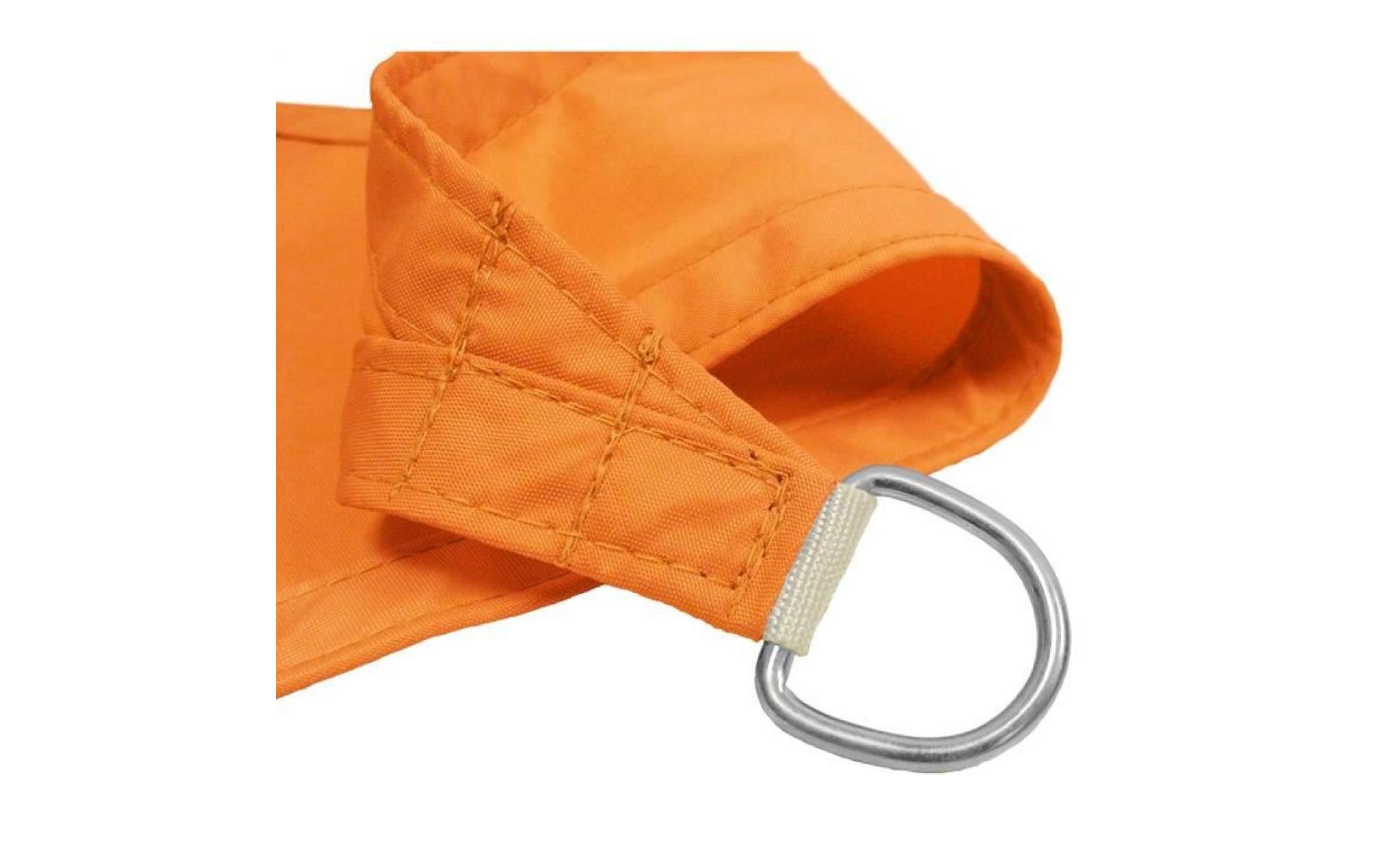 voile d'ombrage orange triangle 3m   imperméable   160g/m2   kookaburra® pas cher