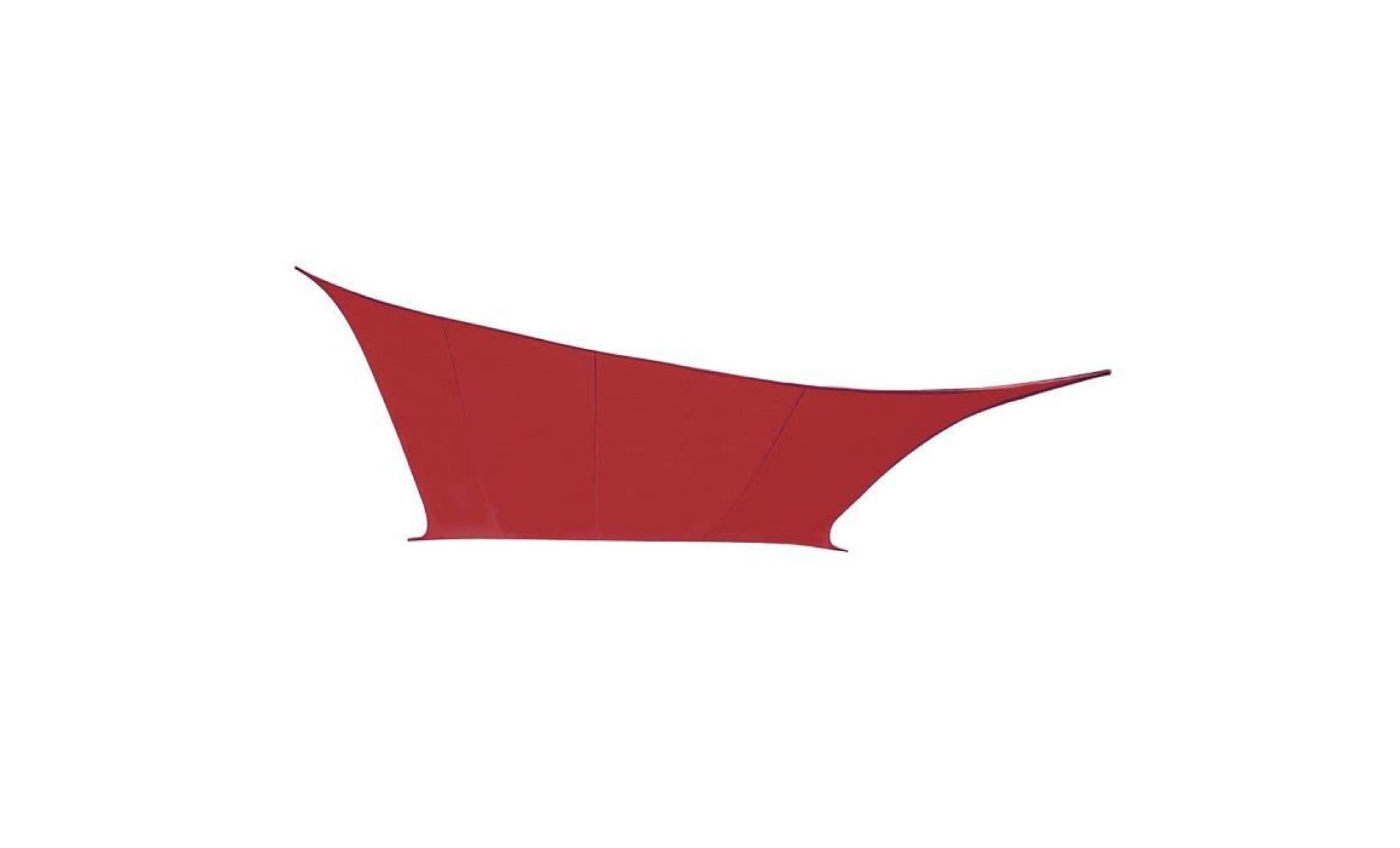 voile d'ombrage rouge rectangle 3x2m   imperméable   160g/m2   kookaburra®