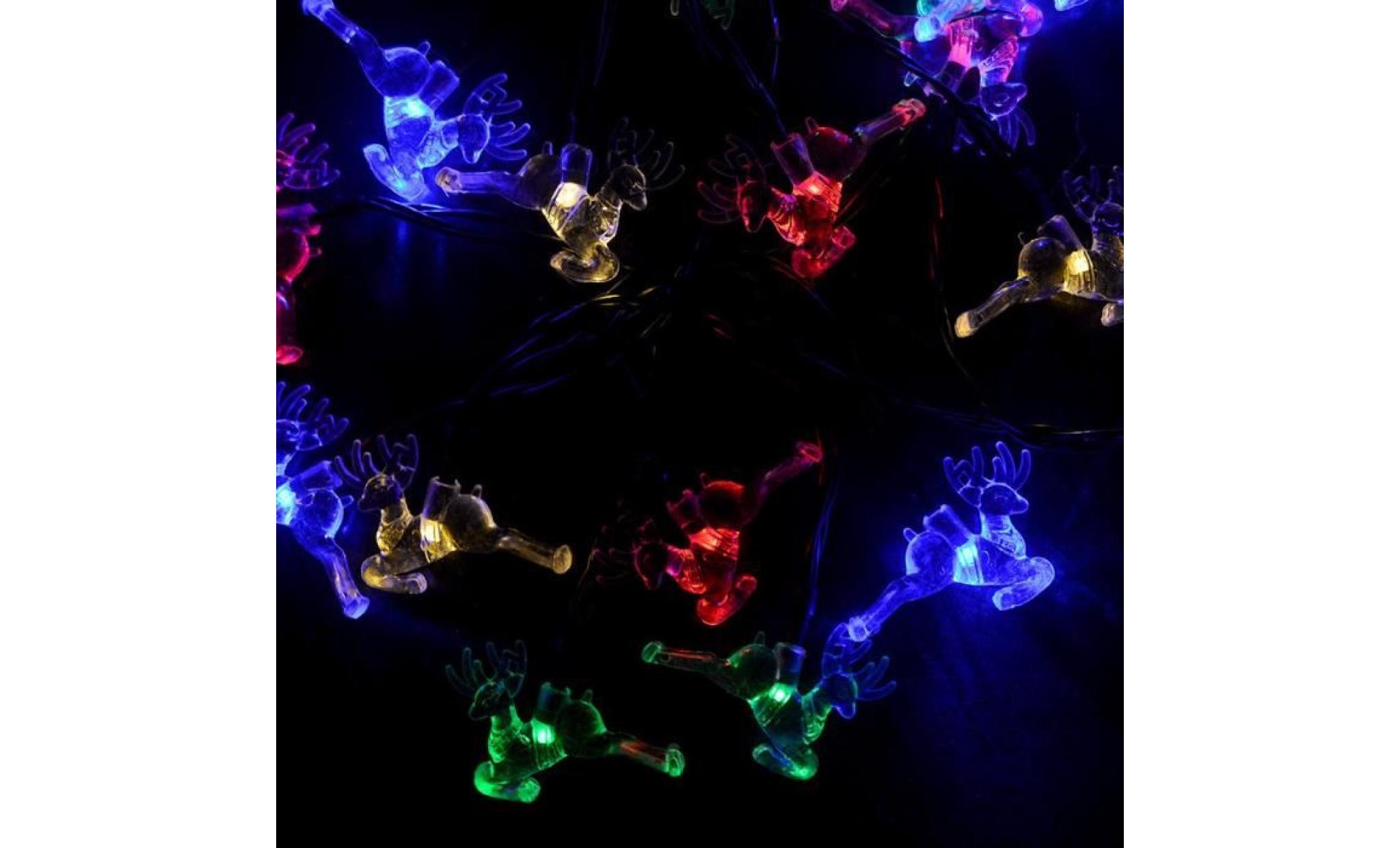 lafayestore®20 lumière extérieure de ficelle de noël de jardin led de tête de fée de lampe de fée d'énergie solaire@zf1961