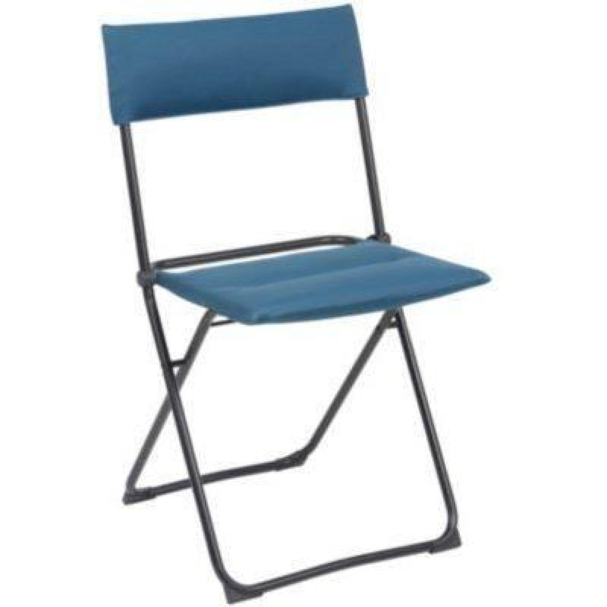 Lafuma LFM2603-6893 Anytime Chaise Compacte Pliante Bleu Corail 48 x 47,5 x 85 cm…