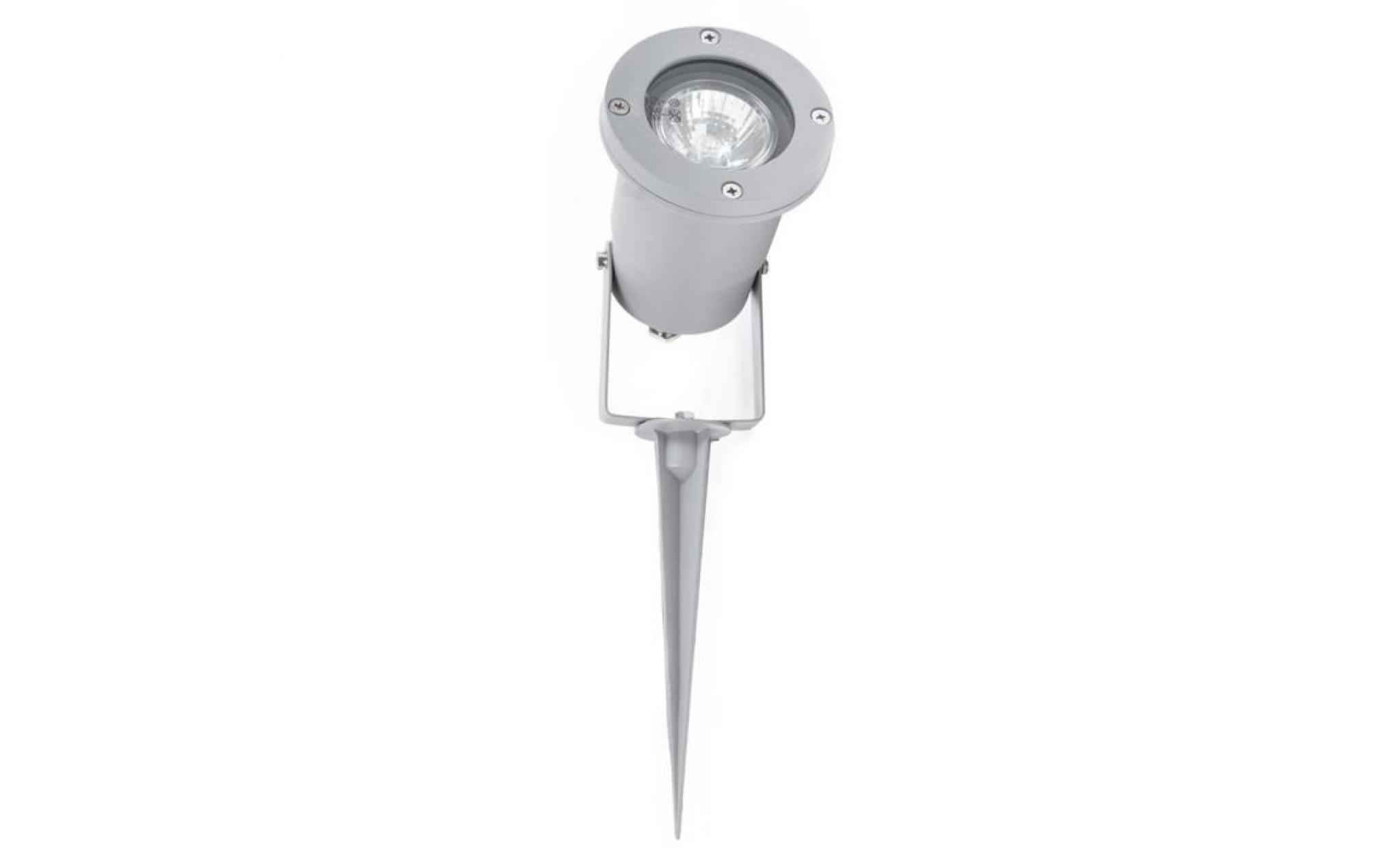 lampadaire aluminium luminaire borne à piquer éclairage aluminium verre jardin ip44 pas cher