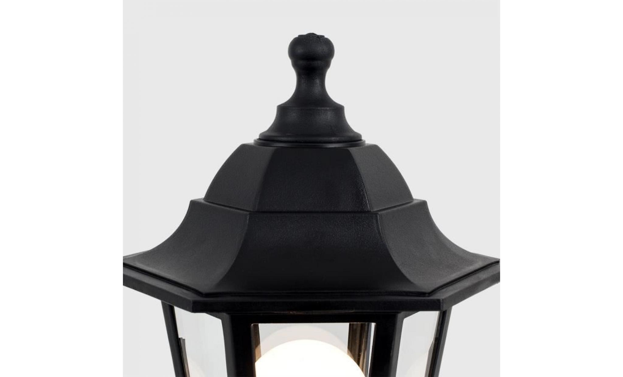 lampadaire borne traditionnel pour l'extérieure. ip44, 1,2 mètre en noir pas cher