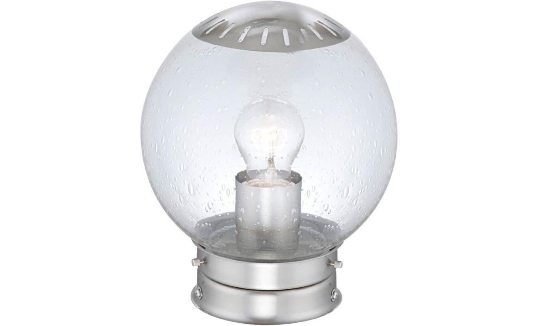 lampadaire del 6 watts luminaire éclairage décoration lampe led ip44 terrasse boule inox verre