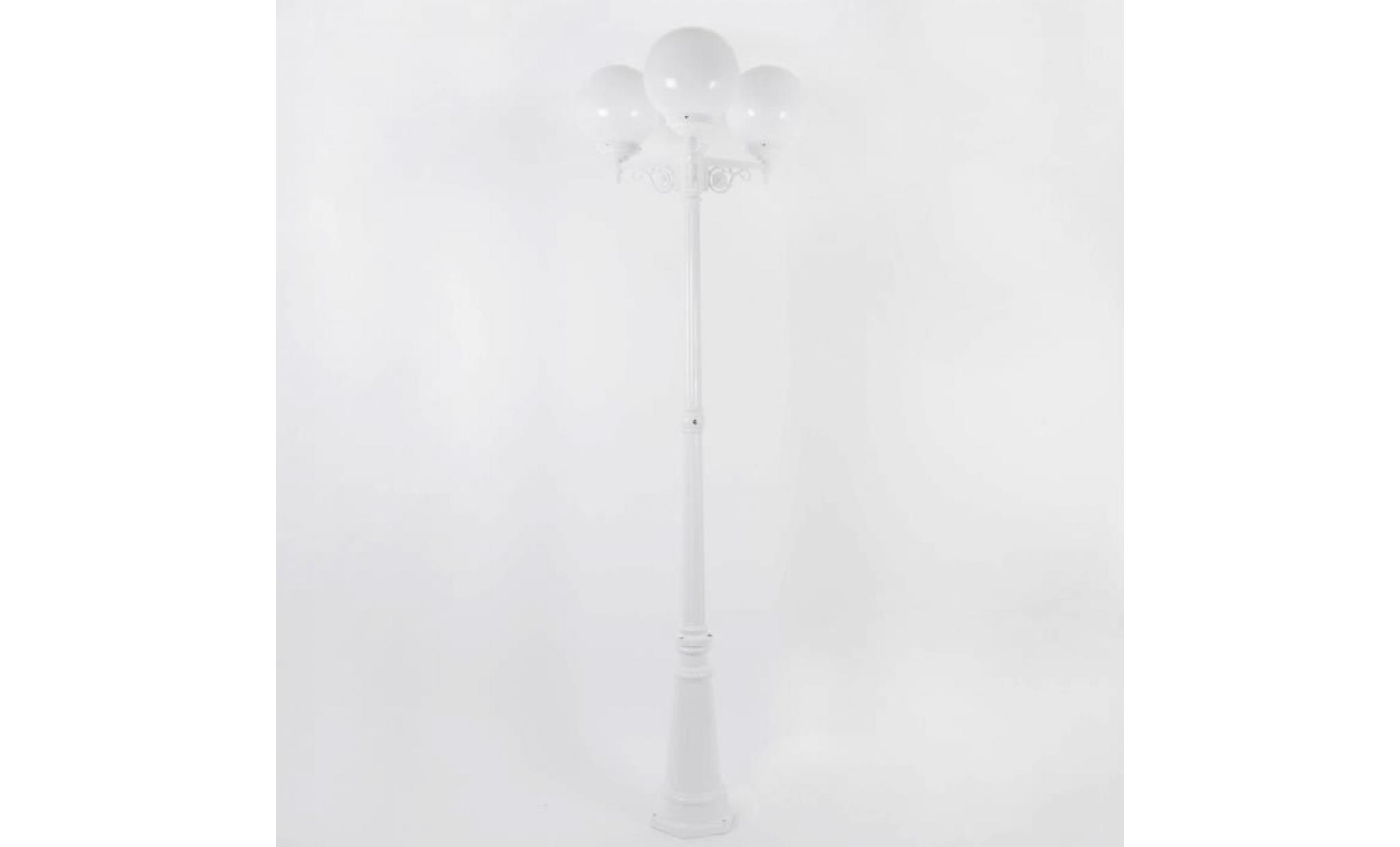 lampadaire extérieur everglades blanc en aluminium pas cher