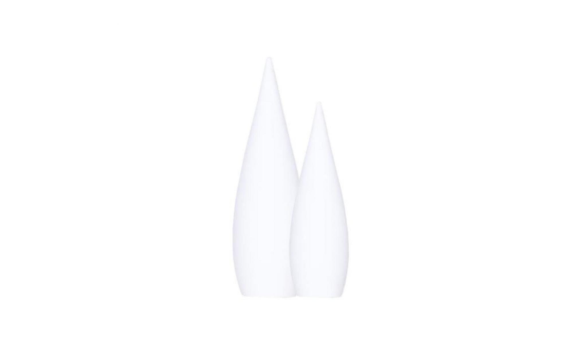 lampadaire extérieur lumineux en polyéthylène forme cyprès blanc classy   120cm   lumisky