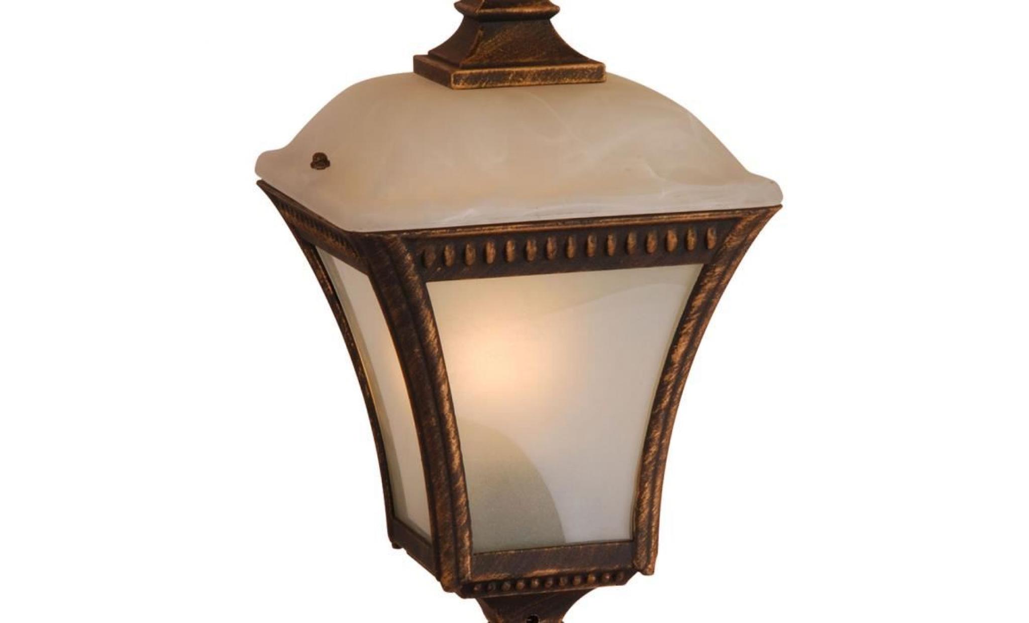 lampadaire lanterne d'extérieur alu socle balcon lampe lampes en verre mis incl. lampes led pas cher