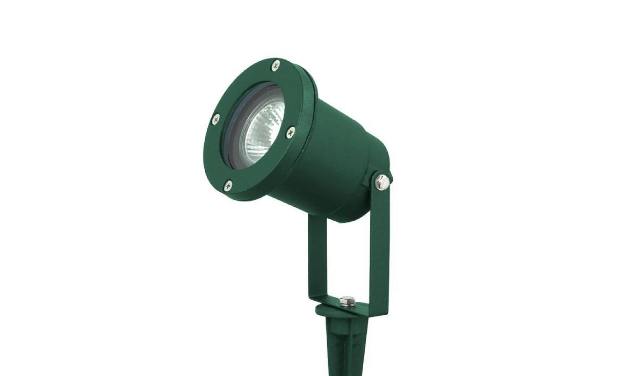 lampadaire luminaire extérieur borne à piquer terrasse jardin aluminium vert ip44 harms 103101 pas cher