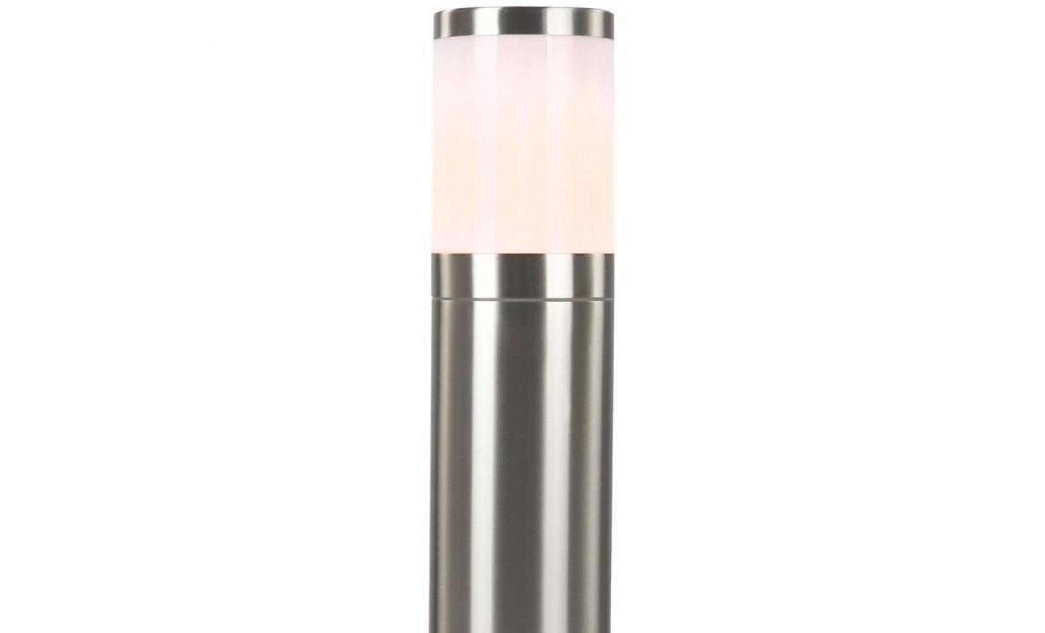 globo lighting borne extérieure inox   plastique opal pas cher